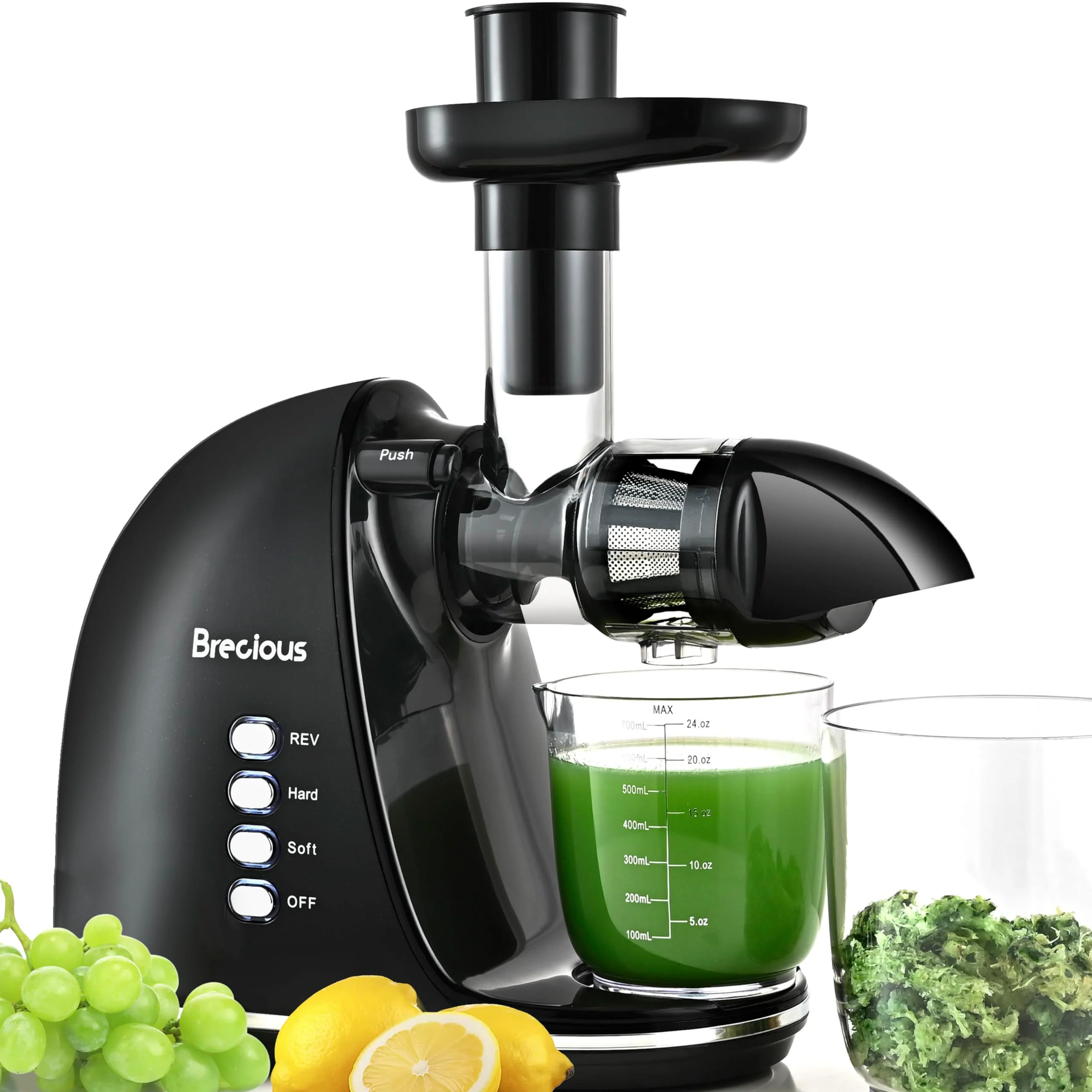 Brecious Cold Press Slow Masticating Juicer with 2 Speed Modes