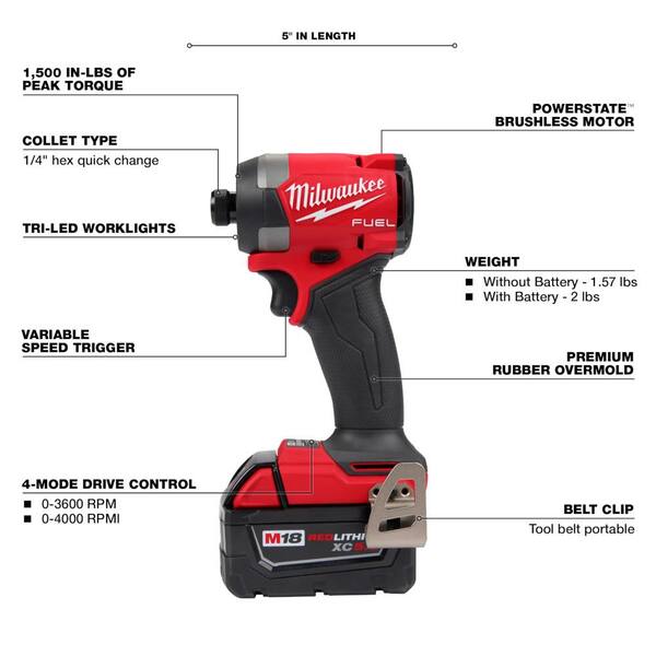 M18 FUEL 18V Lithium-Ion Brushless Cordless Hammer Drill & Impact Driver Combo Kit w/M18 FUEL 24 in. Hedge Trimmer