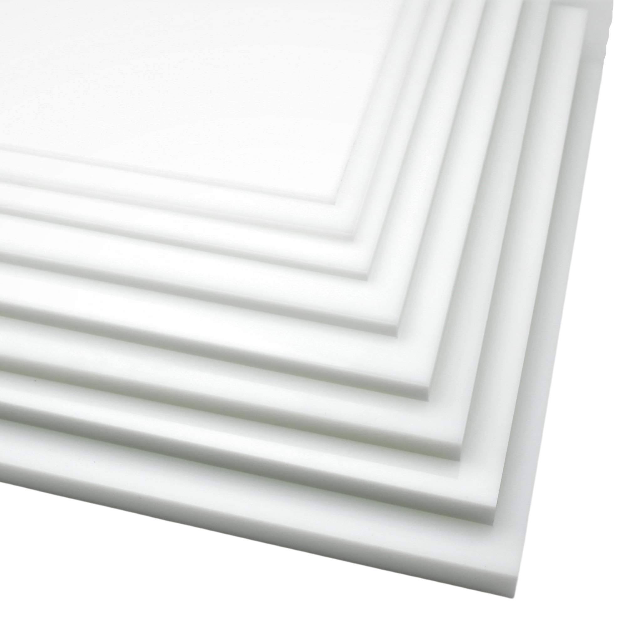 BuyPlastic Natural White HDPE Plastic Sheet 3/16 inch x 12 inch x 12 inch, High Density Polyethylene Board, Size: 12 x 12