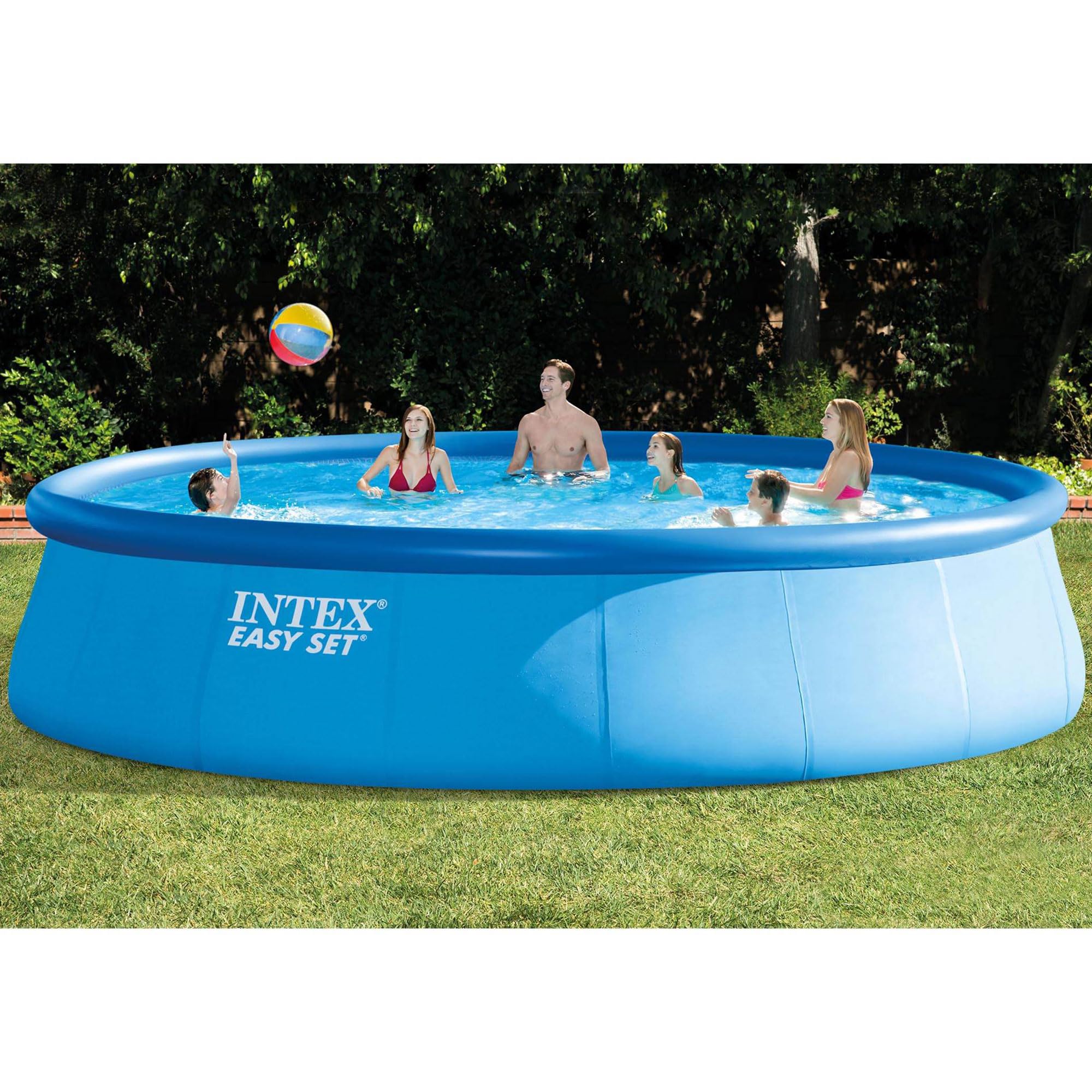 Intex 18 Feet x 48 Inch Inflatable Above Ground Swimming Pool Set