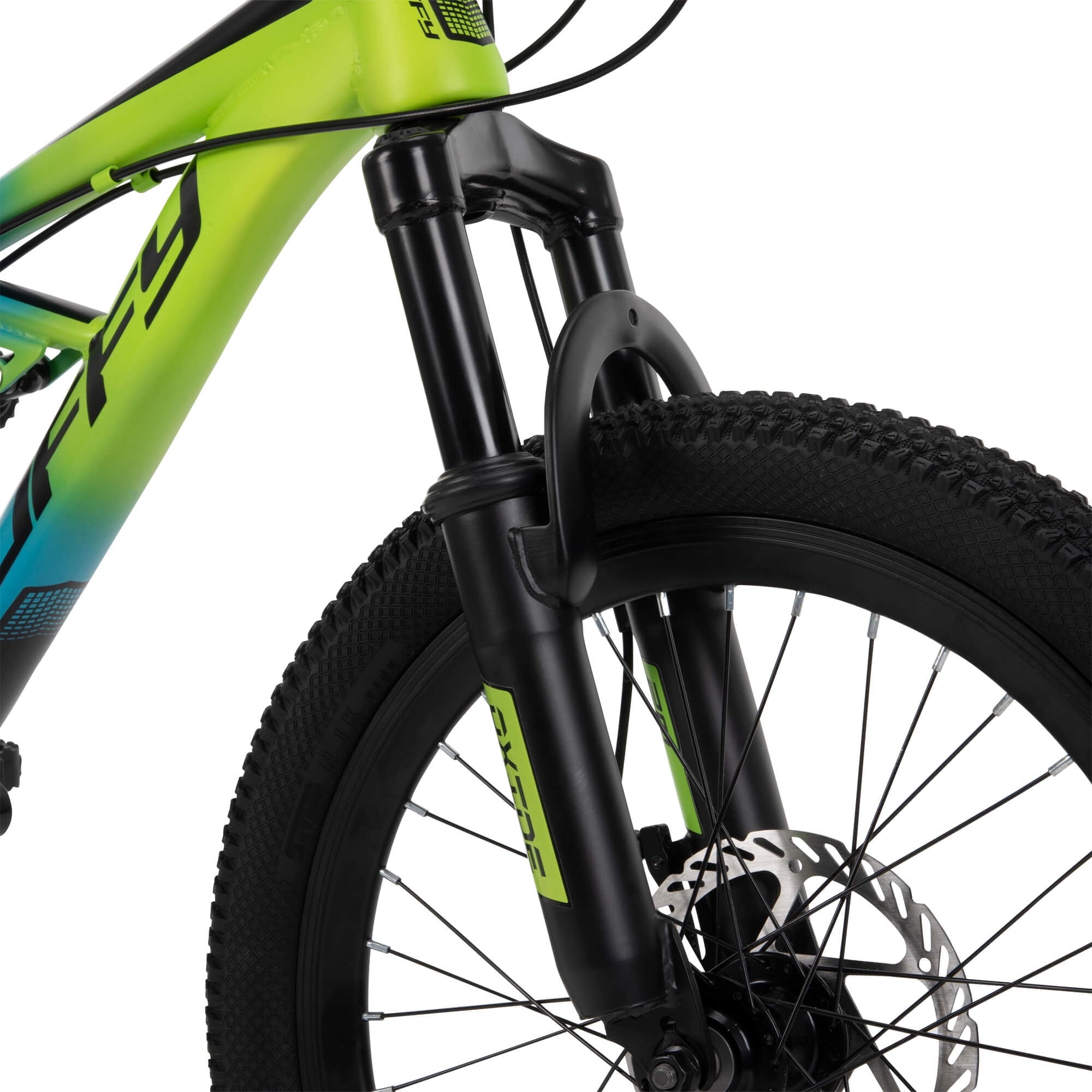 20-inch Oxide Boys Mountain Bike for Kids . Lime / Blue