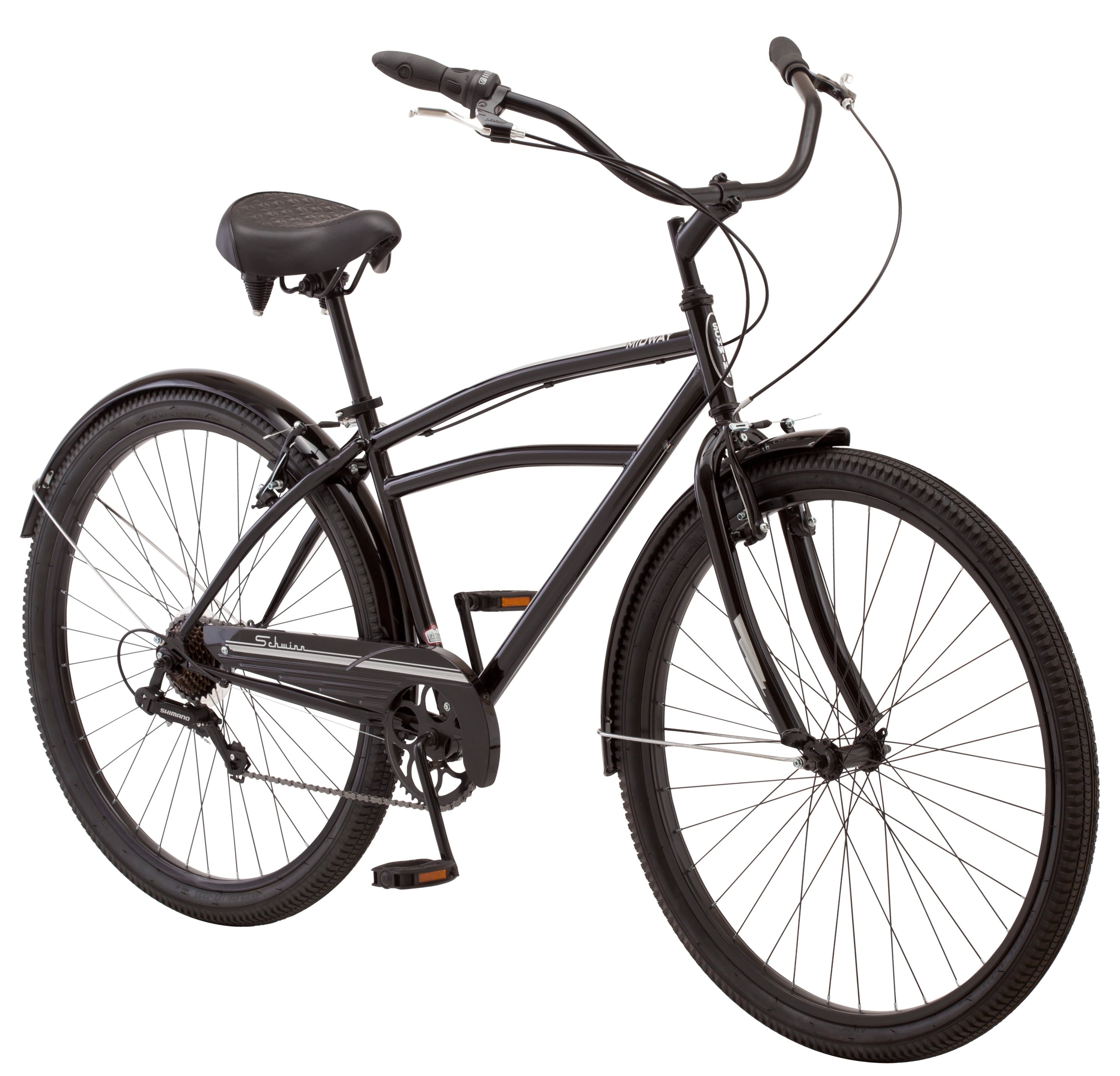 Midway Cruiser Bicycle. 29-in. Wheels. 7 Speeds. Black