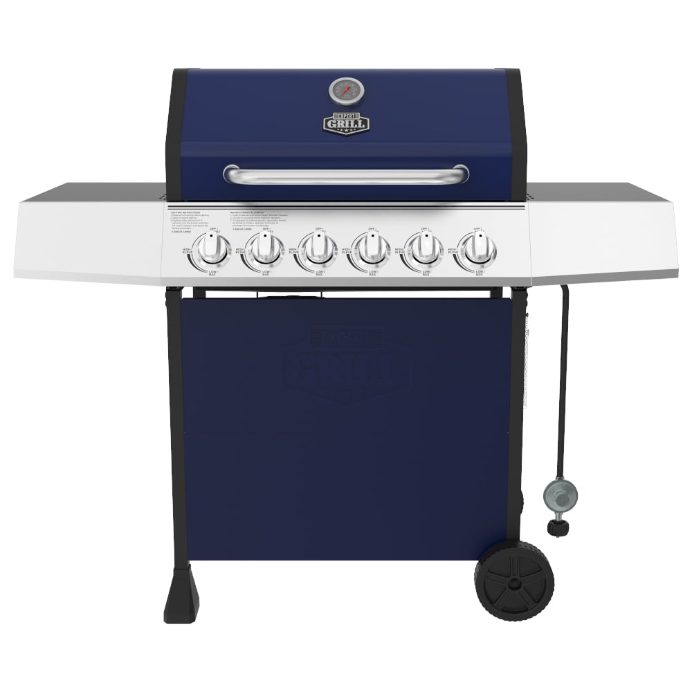 Grill 6 Burner Propane Gas Grill in Blue