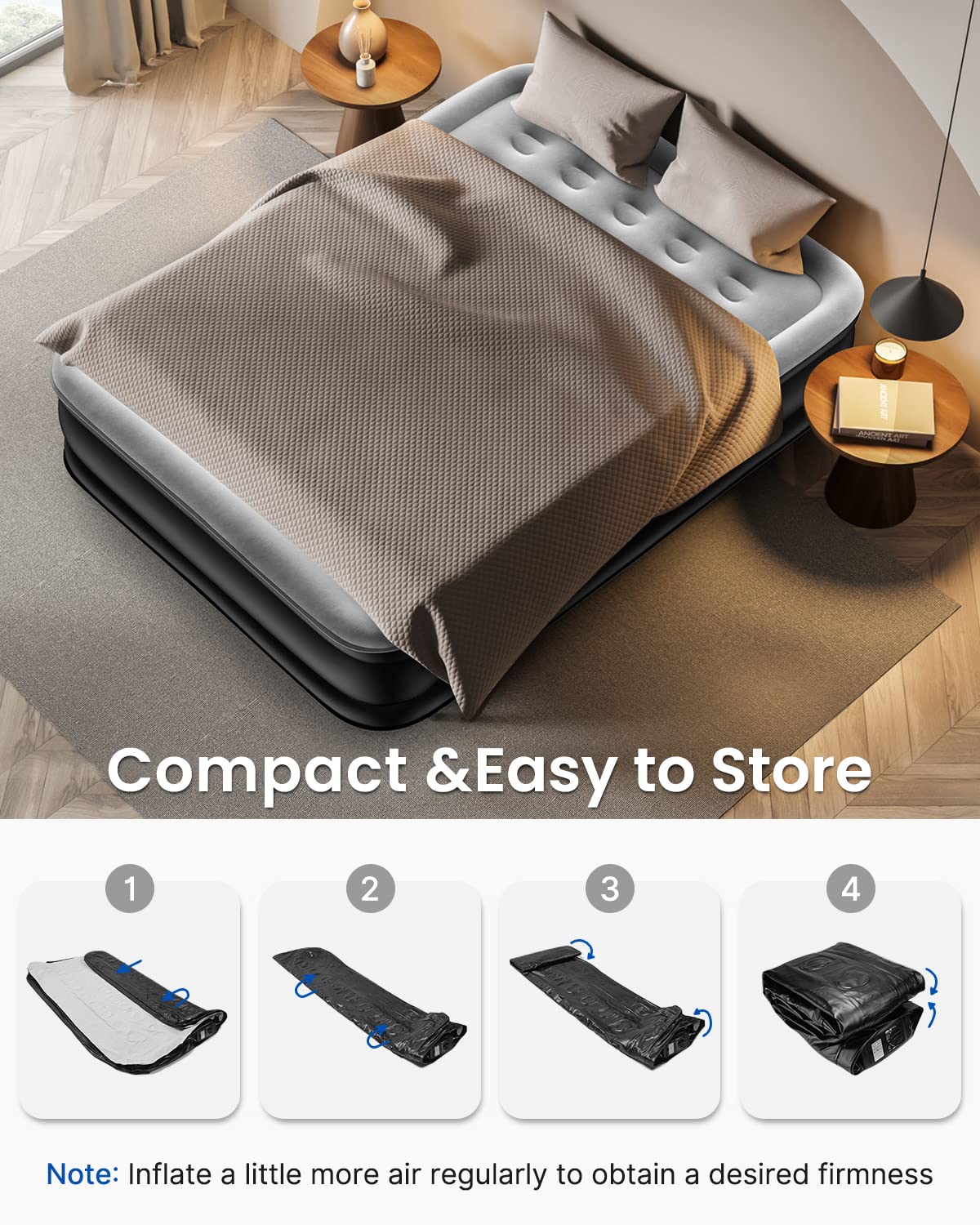 Airefina 18 Queen Air Mattress with Built-in Pump