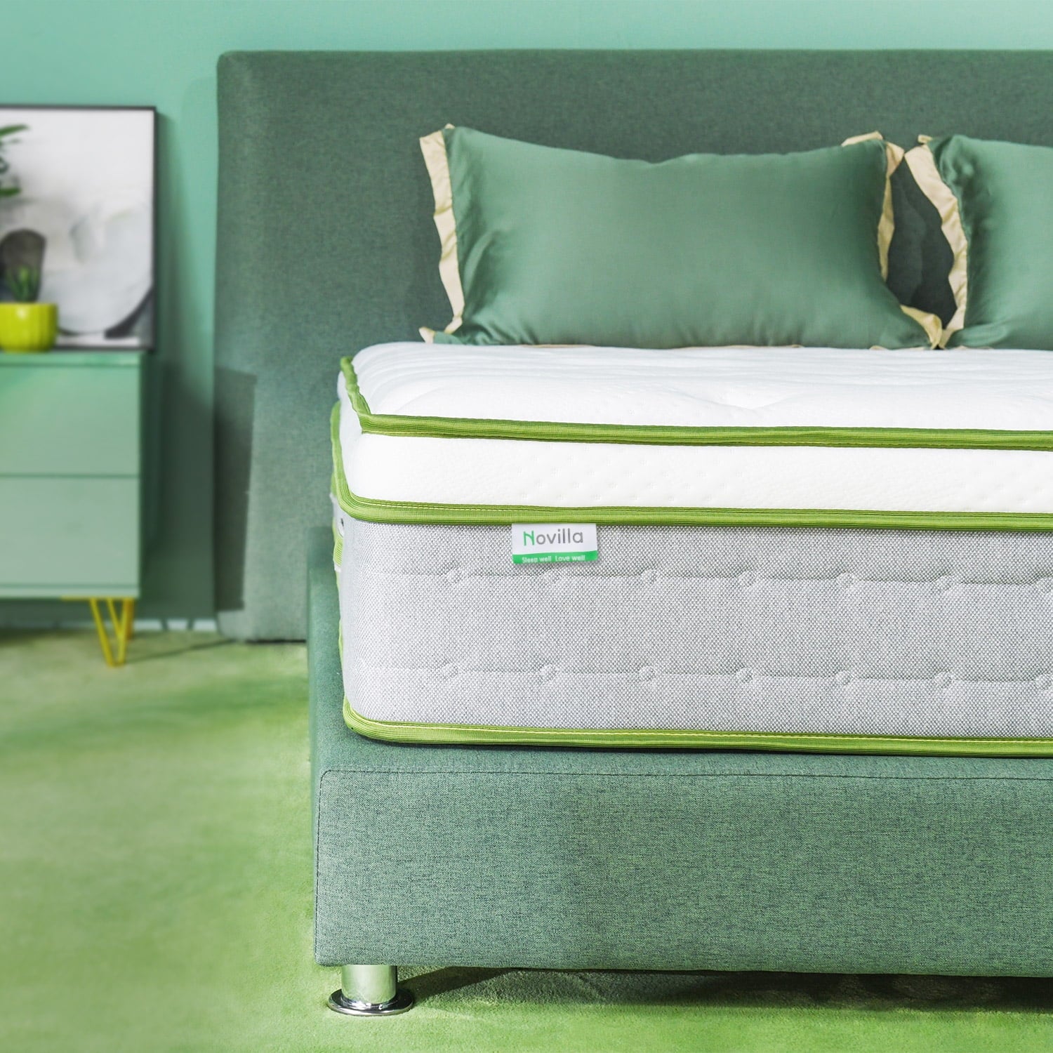 Serenity 10 inch Gel Memory Foam Innerspring Hybrid Mattress Cool Sleep. Queen Mattress