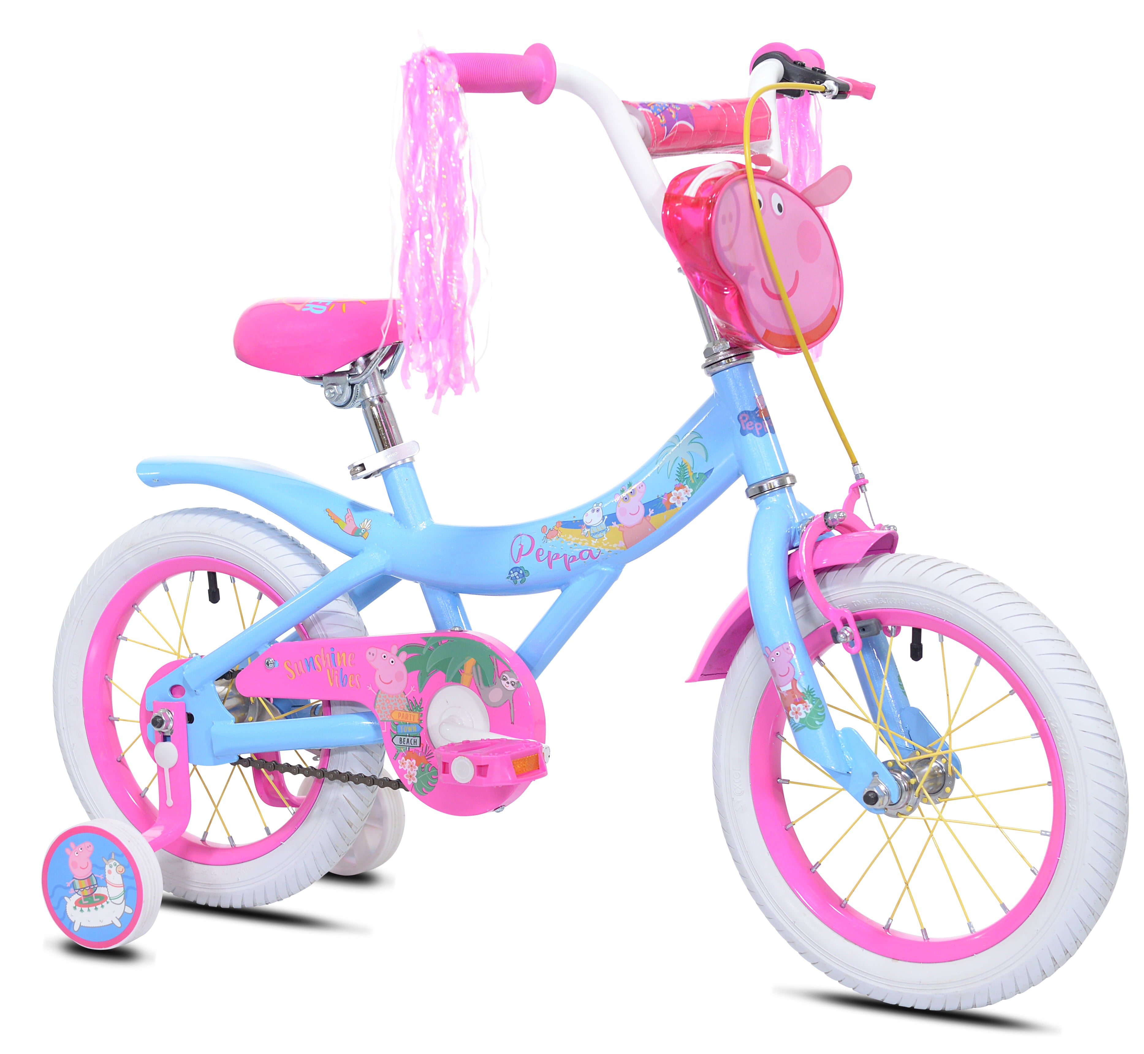 Bicycles 14 Peppa Pig Sunshine Vibes Girls Bicycle. Blue and Pink