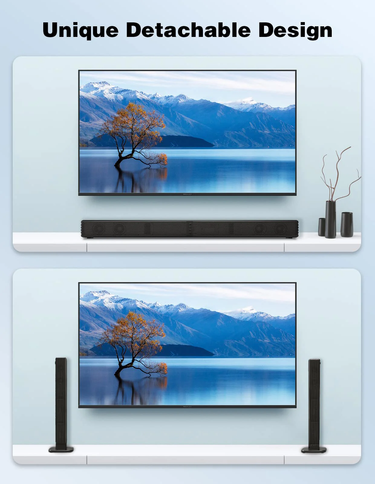 Puxinat 2 in 1 Separable Sound Bars for TV