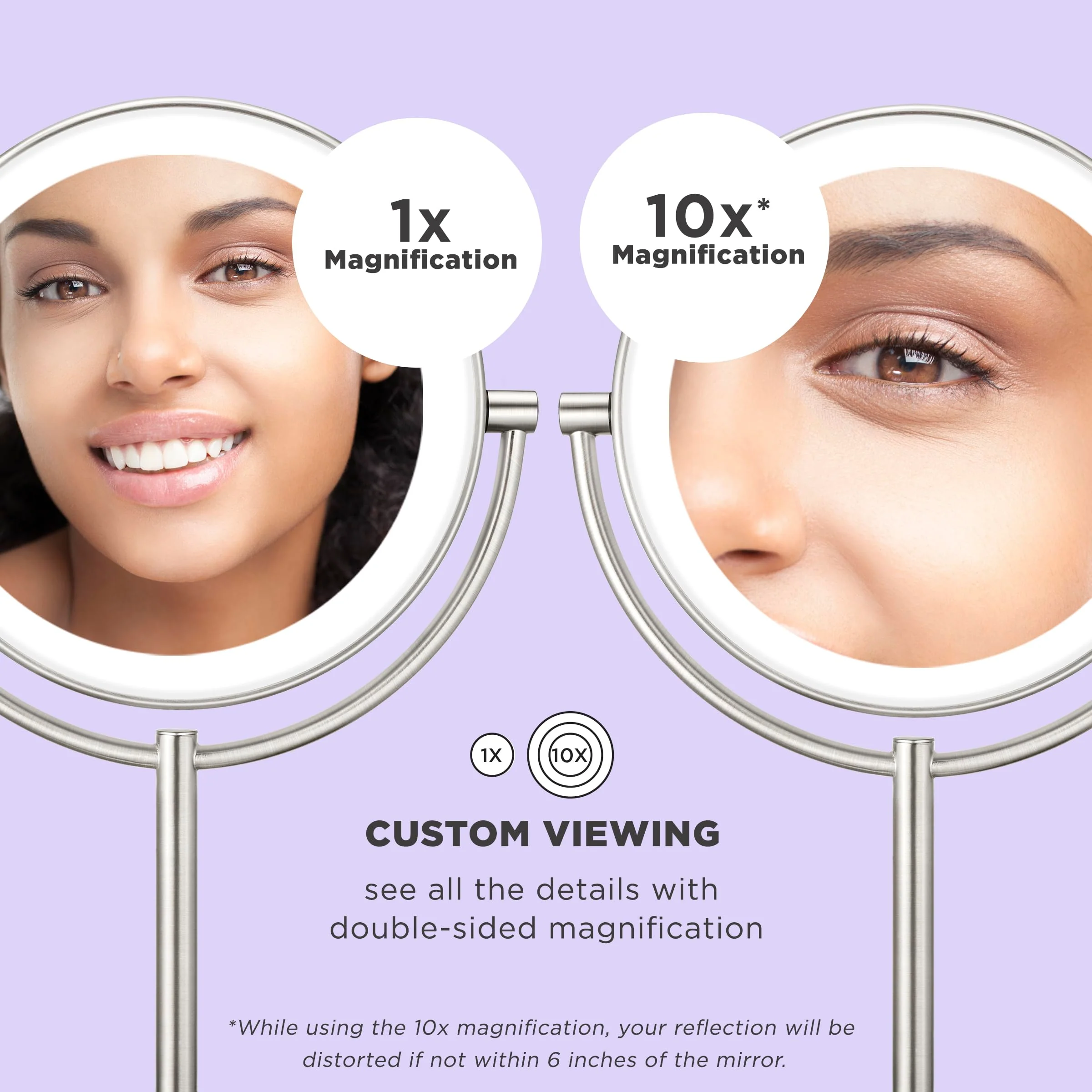 Conair Lighted Makeup Mirror. 1X/10x Magnifying Mirror