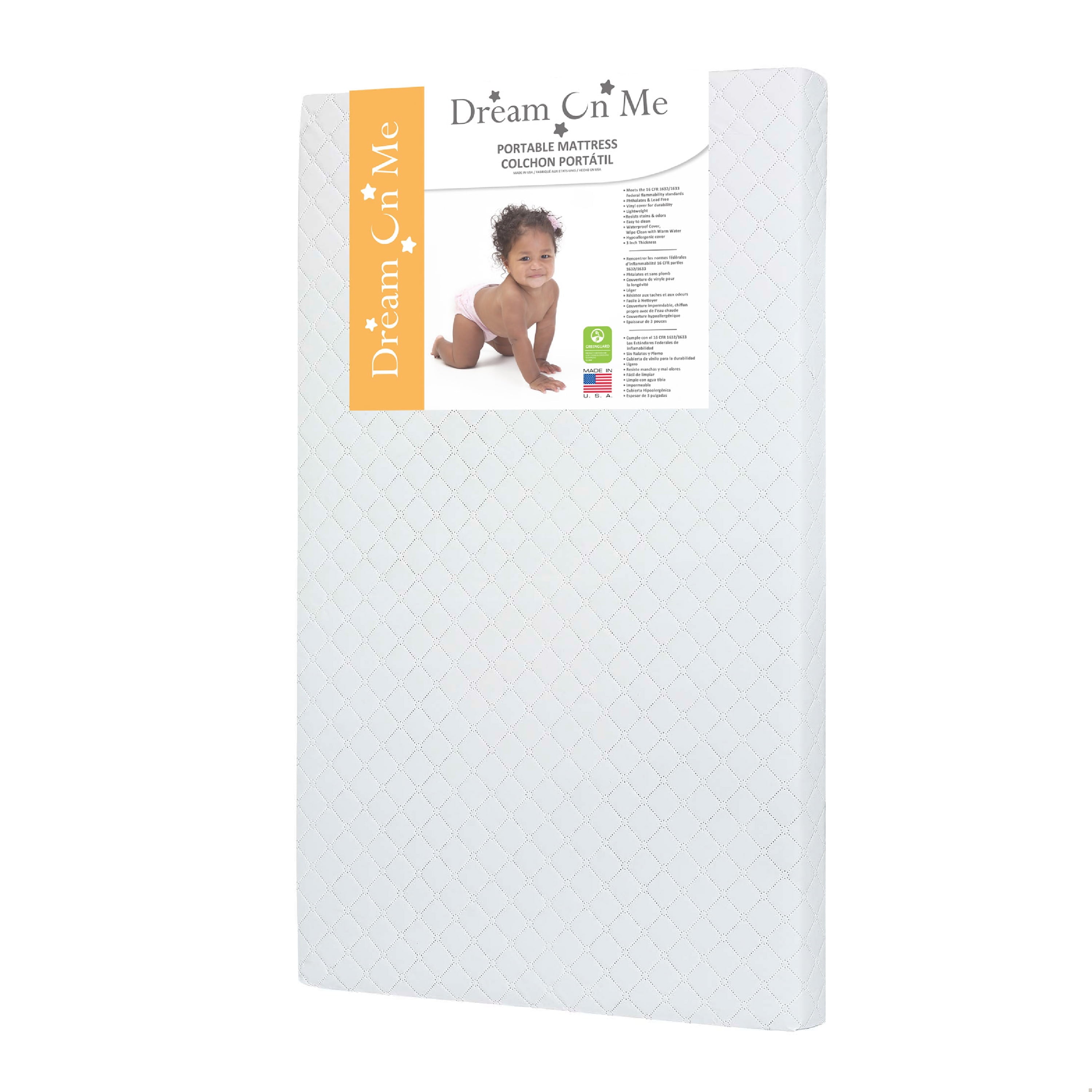on Me. Sunset 3 Extra Firm Fiber Portable Crib Mattress