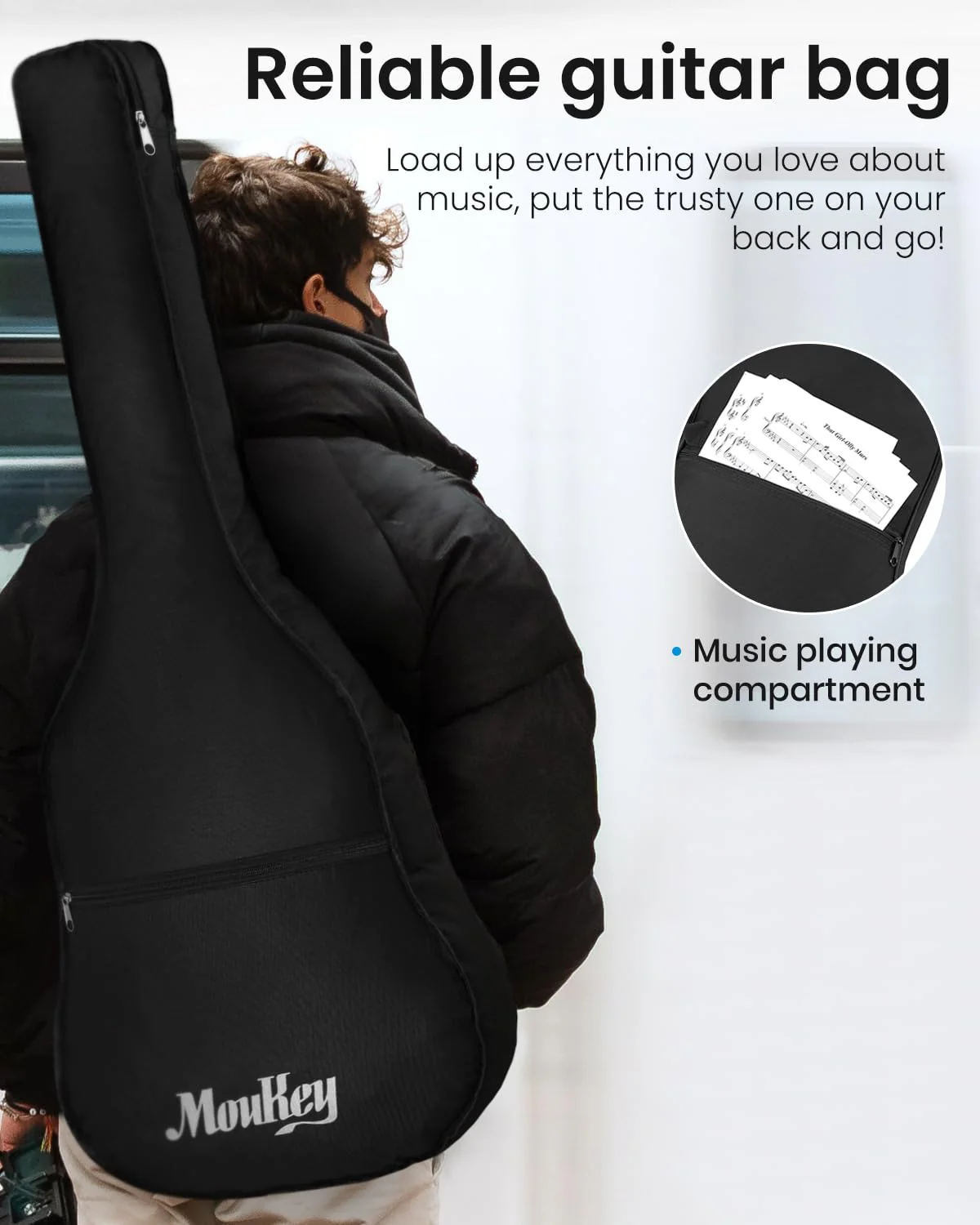 Moukey 41 Acoustic Guitar for Beginner Adult Teen