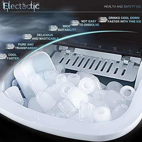Electactic Ice Maker Countertop with Ice Scoop & Basket
