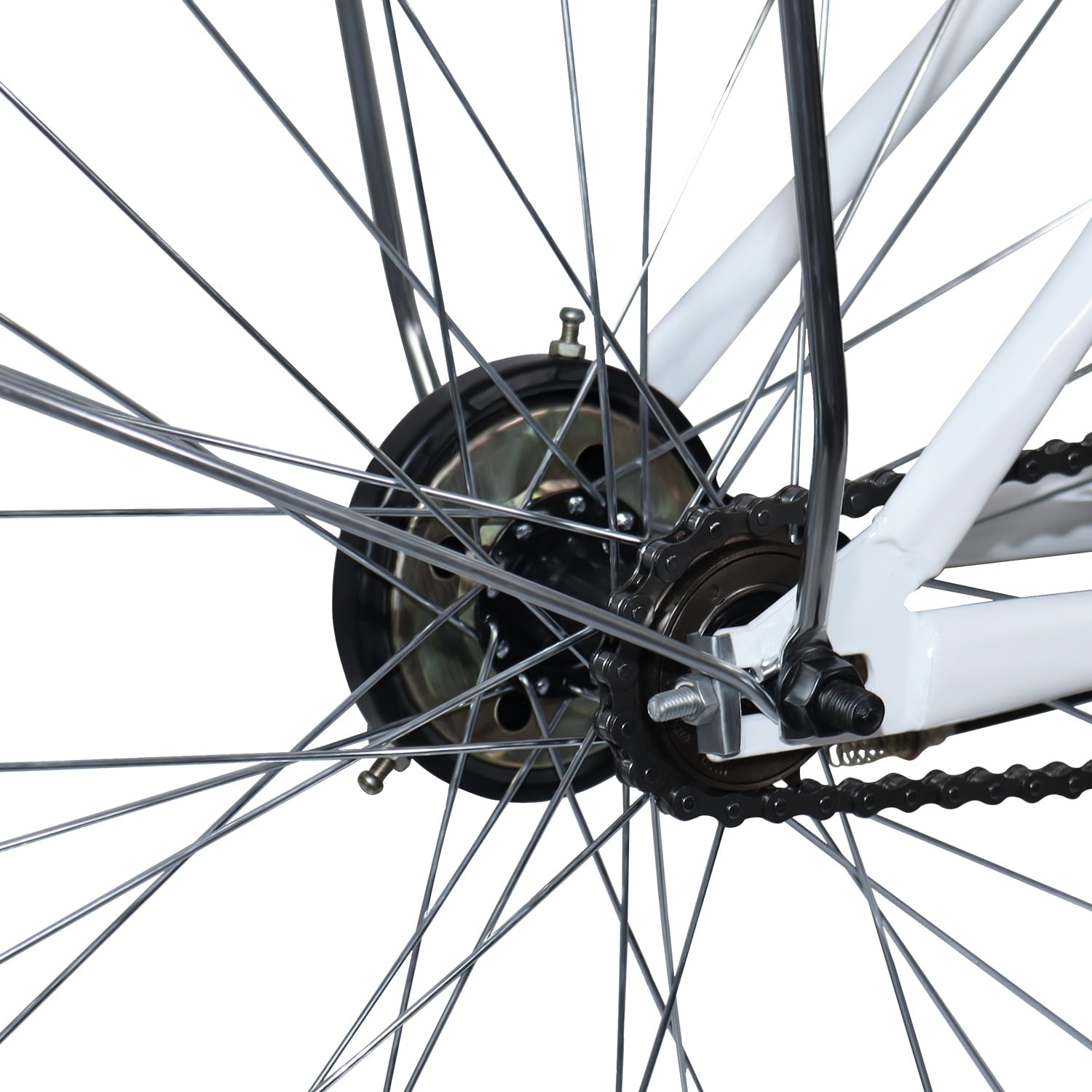 26 Inch Women Bike. Classic Bicycle Retro Bicycle. Cruiser Bike. White