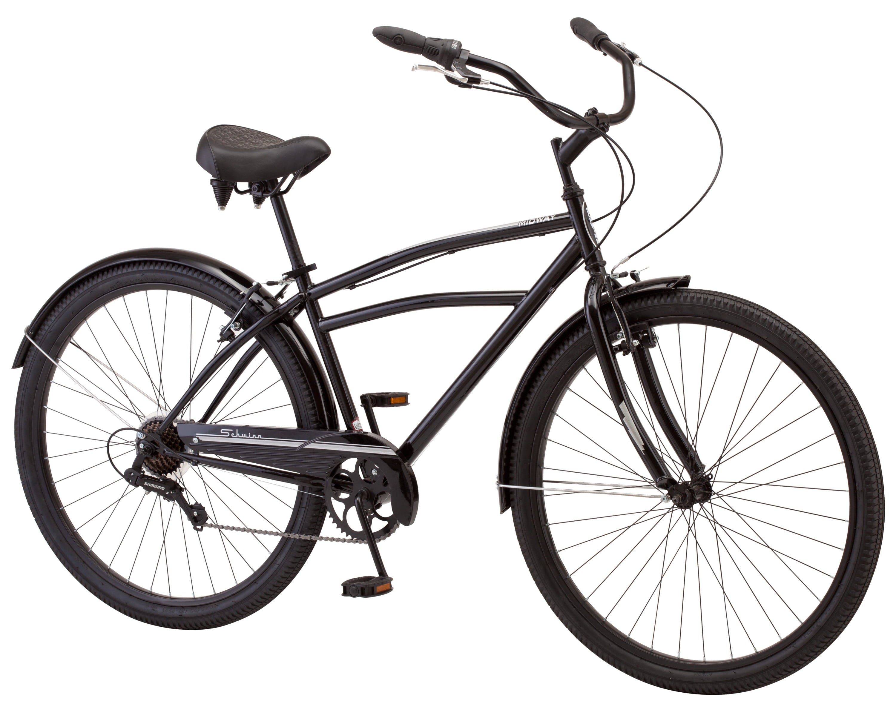 Midway Cruiser Bicycle. 29-in. Wheels. 7 Speeds. Black