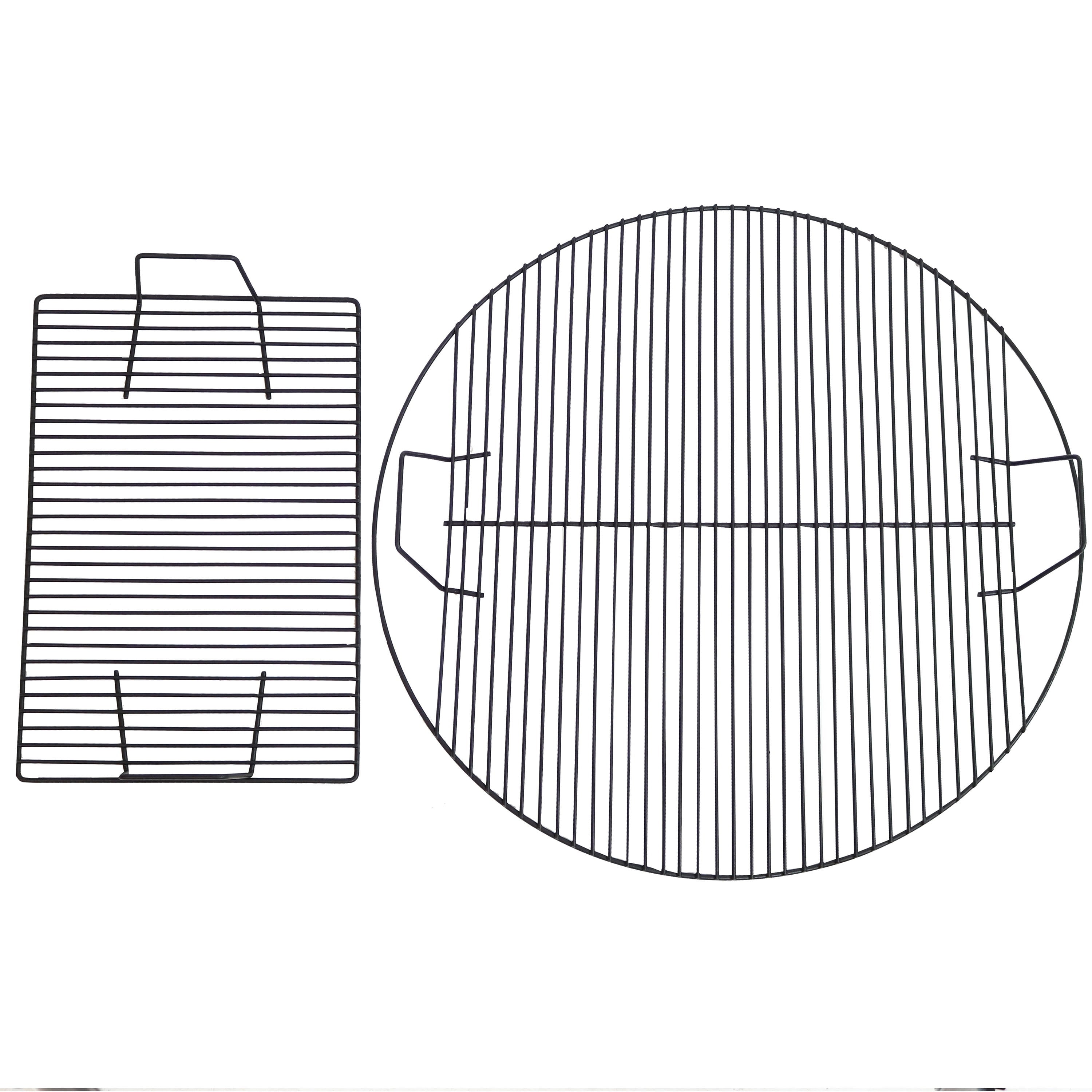 Outdoor Camping or Backyard Steel Adjustable Cooking Grilling Fire Pit BBQ Stake with 2 Swivel Swing Grates