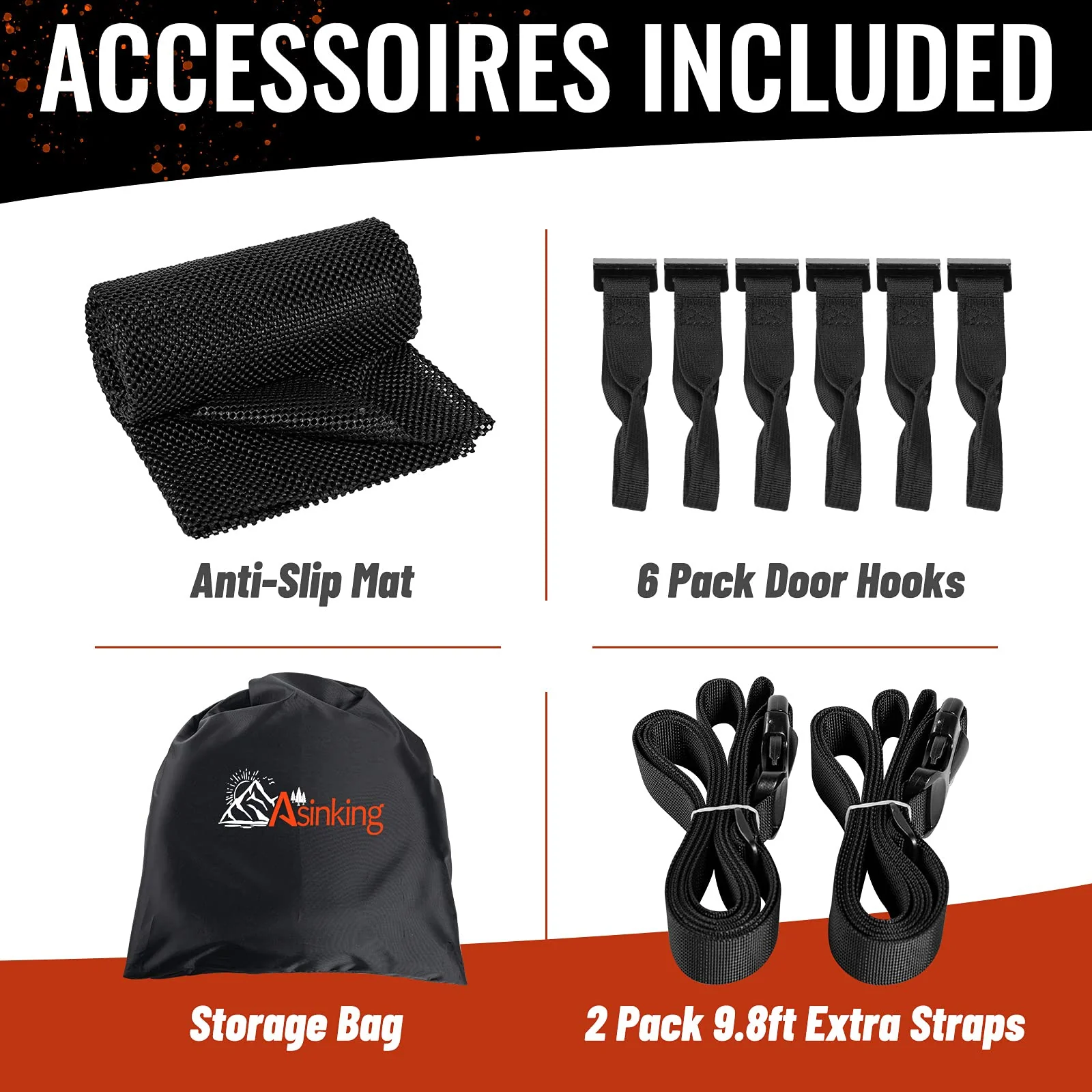 Asinking 21 Cubic Feet Waterproof Car Roof Bag