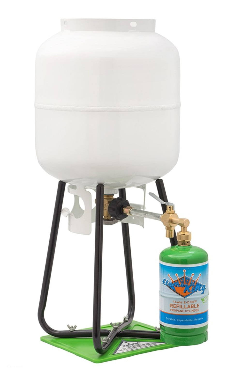 Flame King 1 lb. Refillable Propane Cylinder with Refill Kit