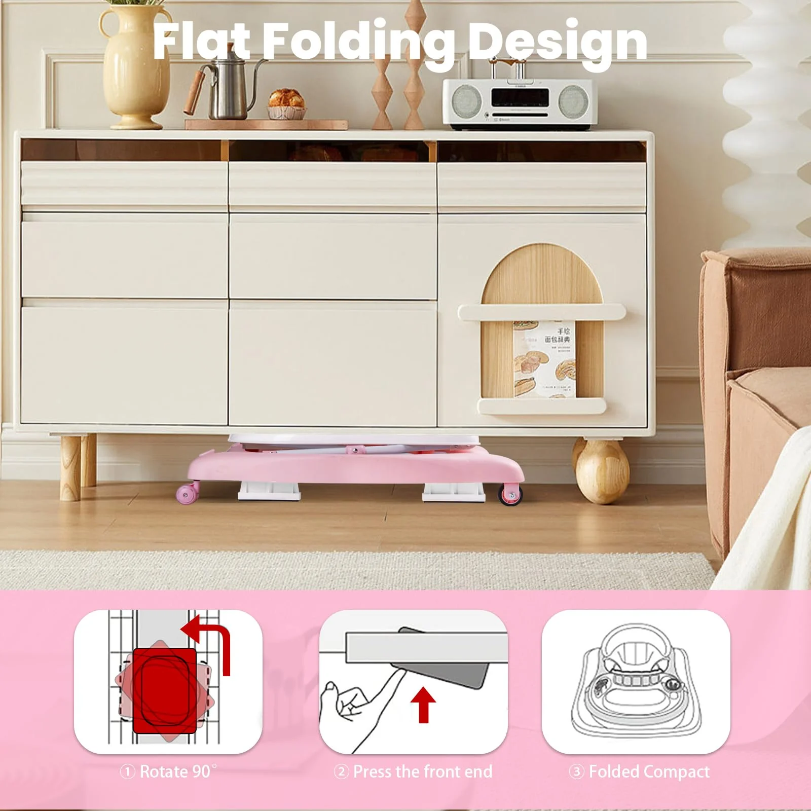 Boyro Baby 5-in-1 Baby Walkers for Boys Girls 6-12 Months