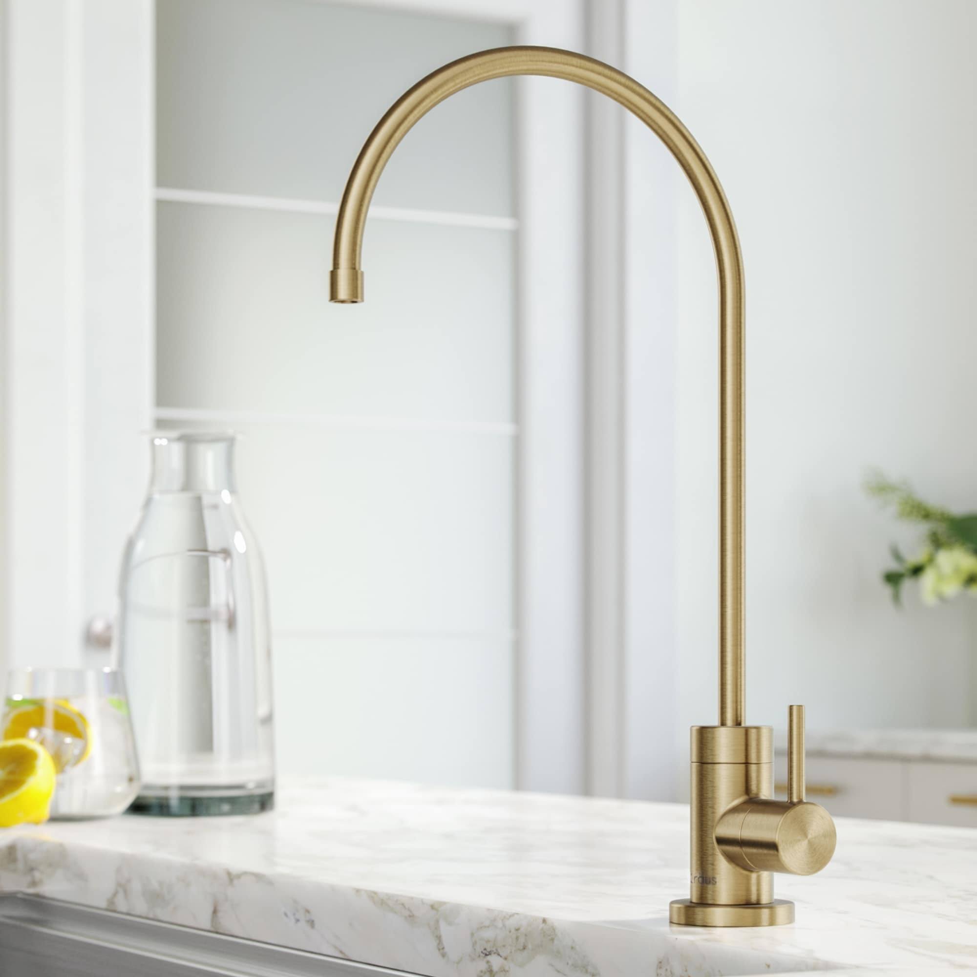 Kraus FF-100SFACB Purita 100% Lead Kitchen Water Filter Faucet Spot Free Antique Champagne Bronze