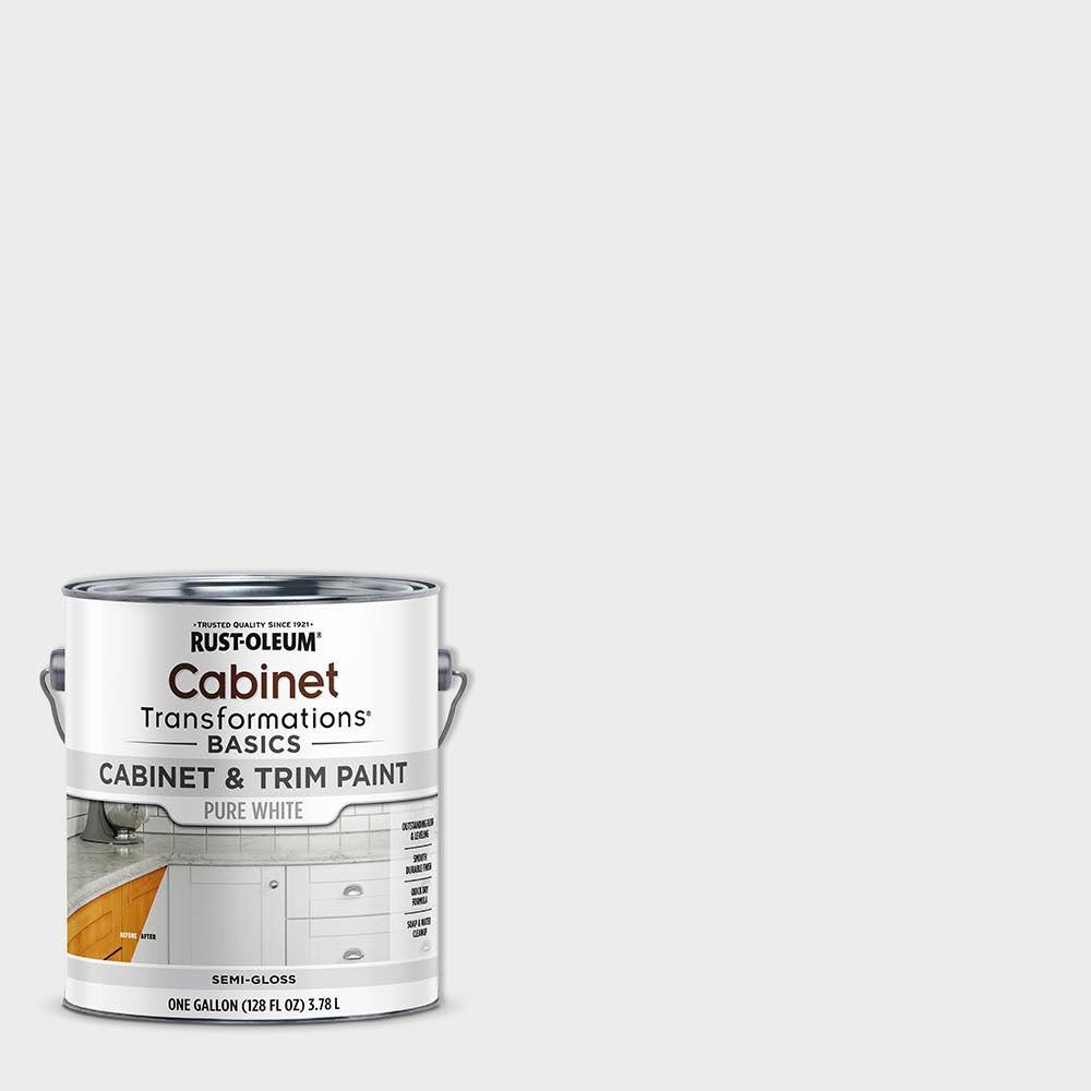 Rust-Oleum Transformations 1 gal. Pure White Cabinet Paint (2-Pack)