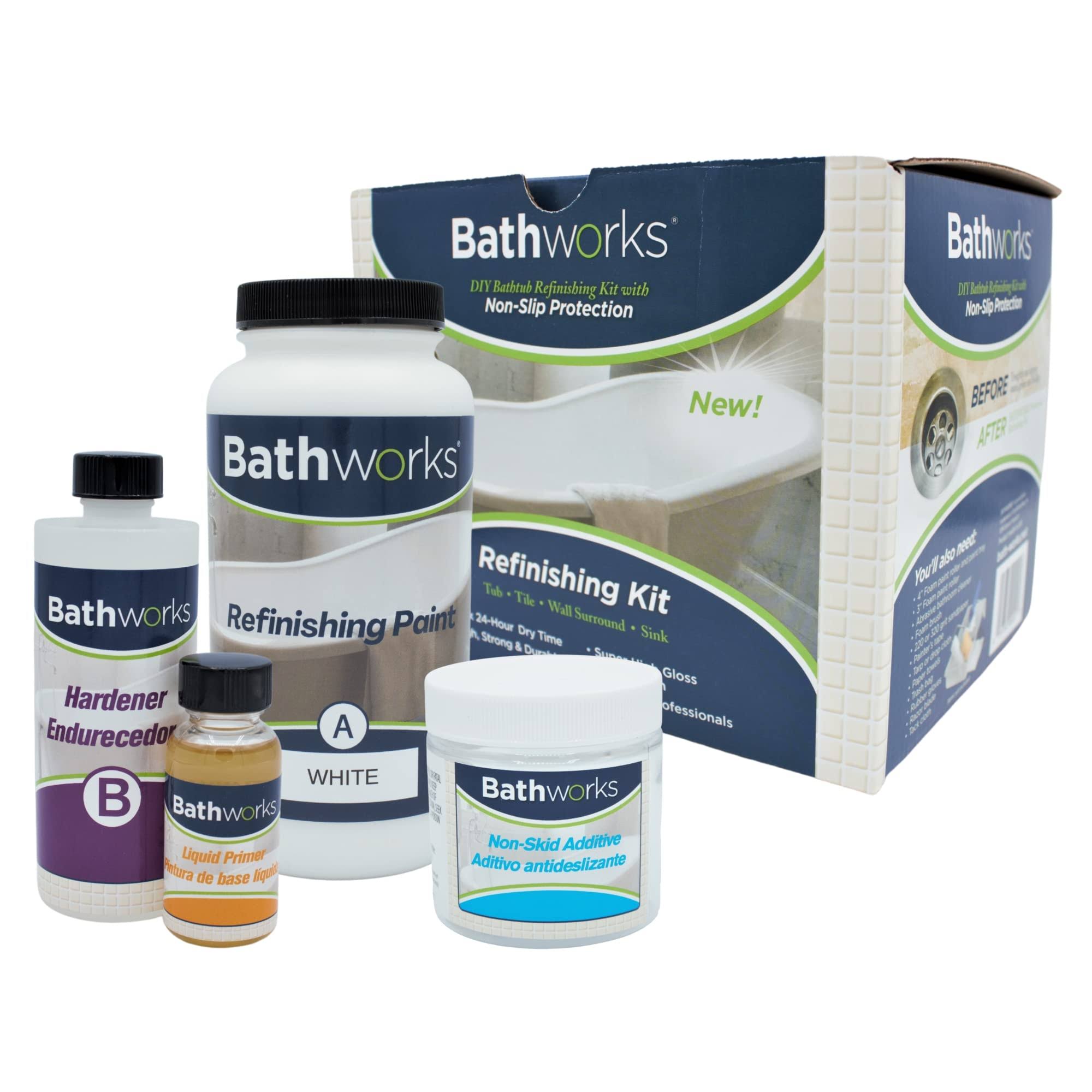 Bathworks Bathtub Refinishing Kit Standard 22 oz. Tub & Tile w/Non-Slip Protection White
