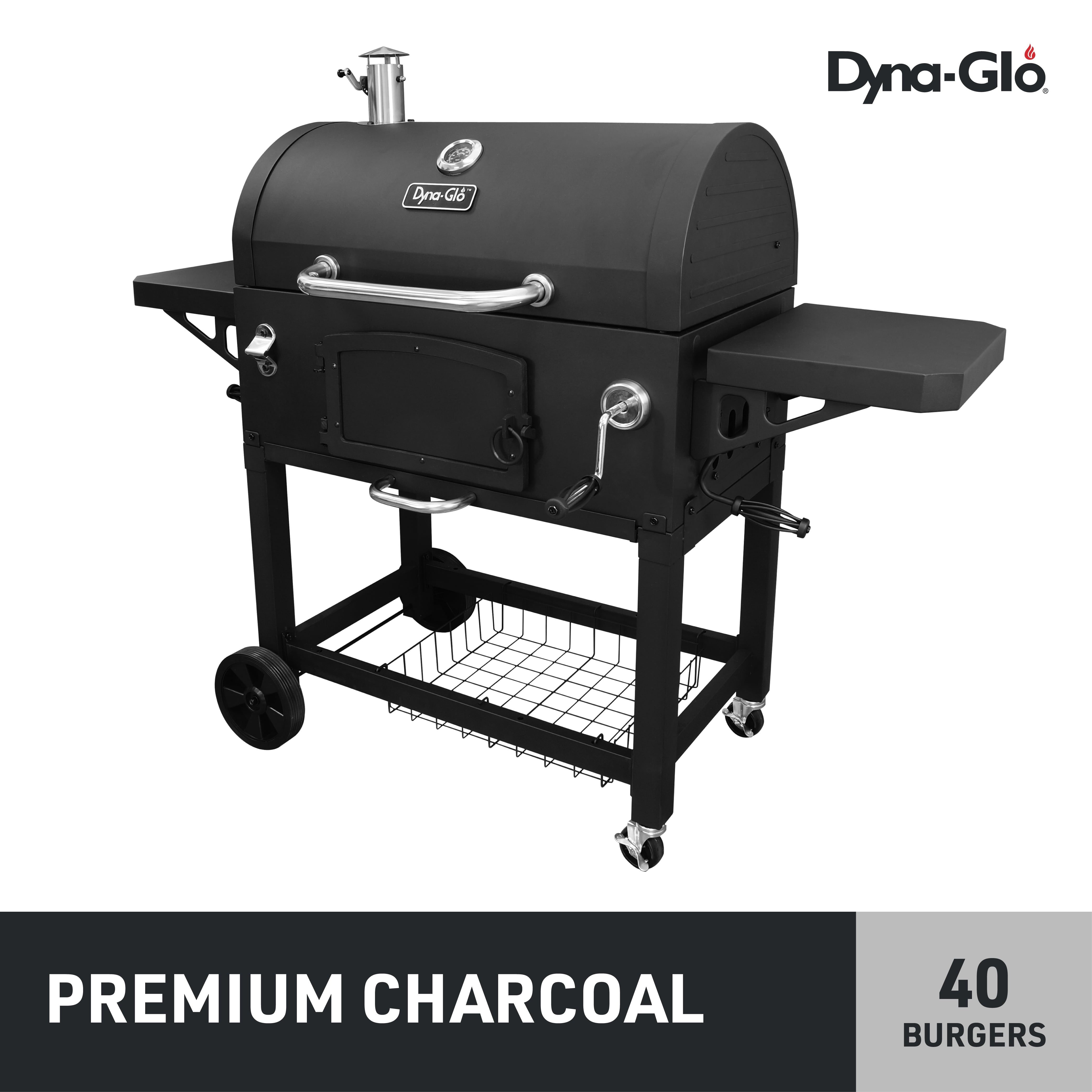 X-Large Heavy-Duty Charcoal Grill - 32 in. W- 816 sq.in. of Cooking Area Black