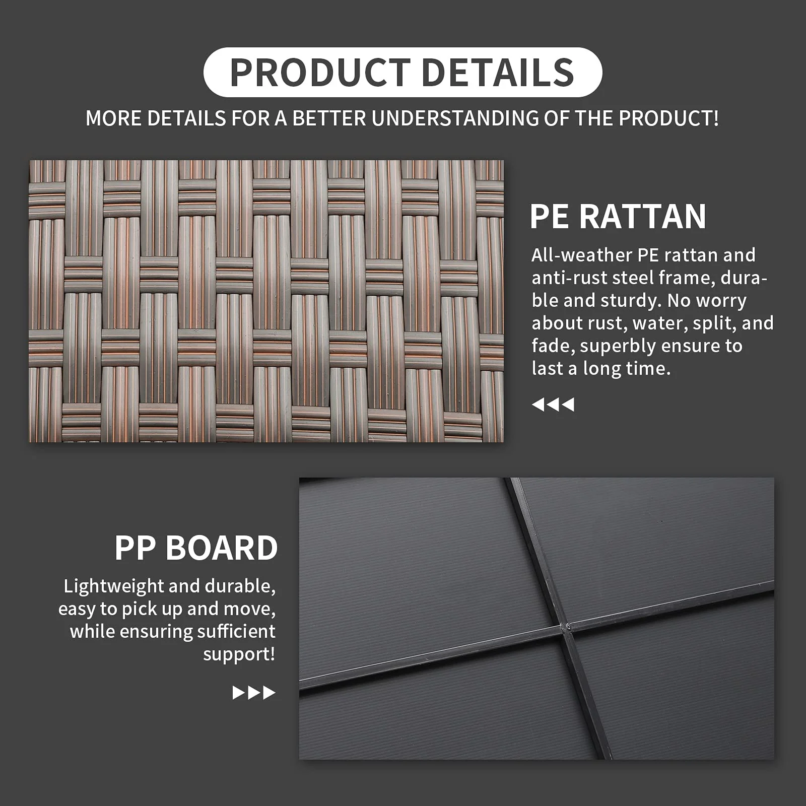 Rattaner Outdoor Storage Table with Waterproof Cover