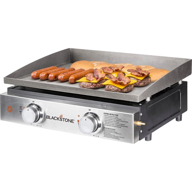 2-Burner 22'' Tabletop Griddle with Stainless Steel Front