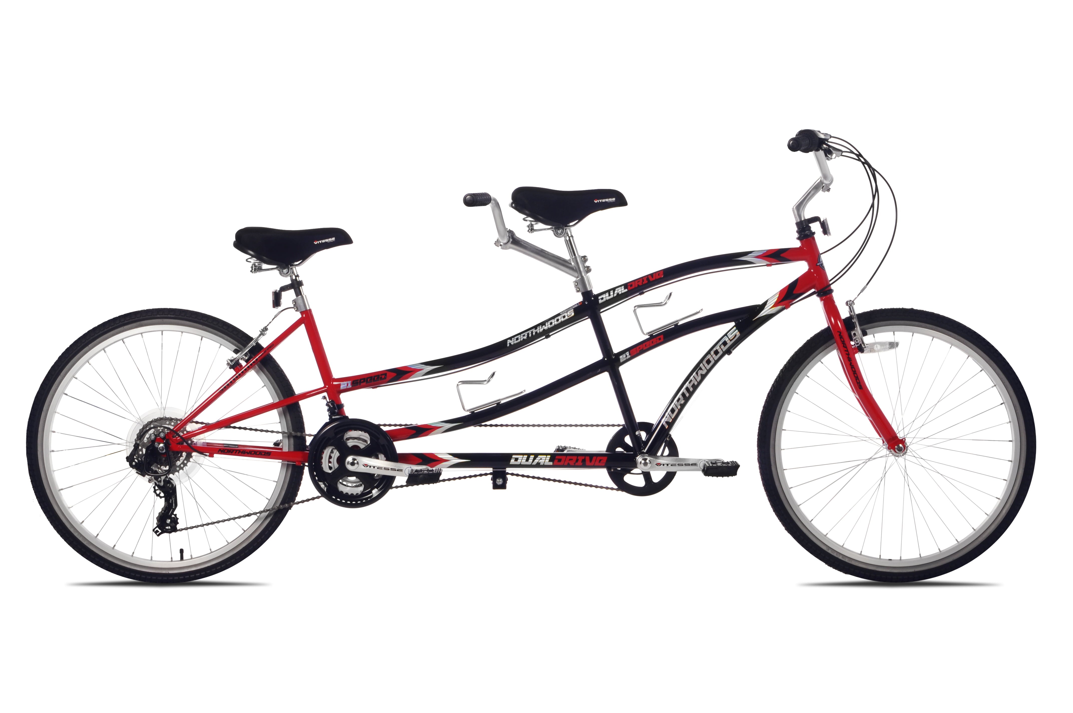 26 Northwoods 21-Speed Dual Drive Tandem Adult's Bike. Red/Black