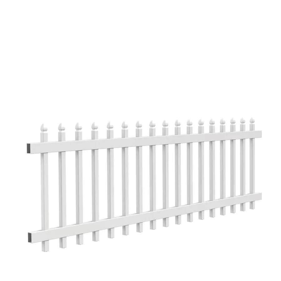 Freedom Newport 3-ft H x 8-ft W White Vinyl Picket Fence Panel | 73013948-Instock