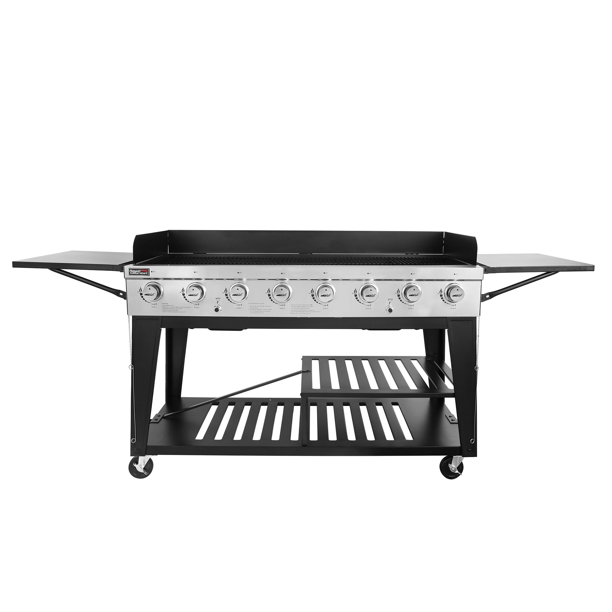 Gourmet GB8001 8-Burner BBQ Gas Propane Grill Outdoor Large Party