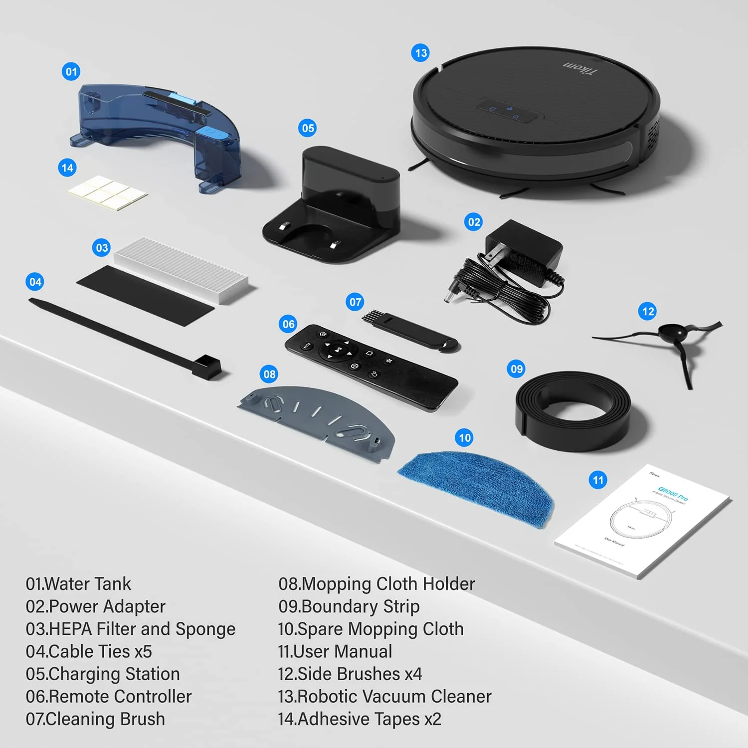 Tikom Robot Vacuum and Mop. G8000 Robot Vacuum Cleaner