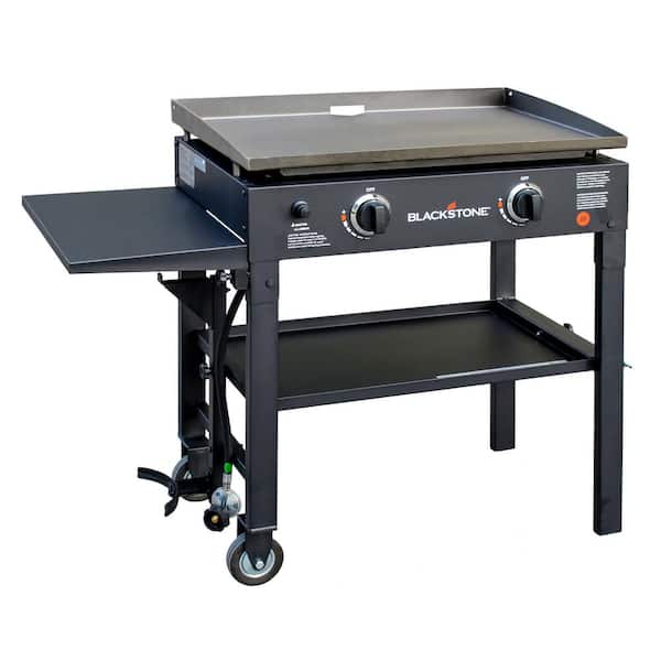 28 in. 2-Burner Griddle Cooking Station in Black