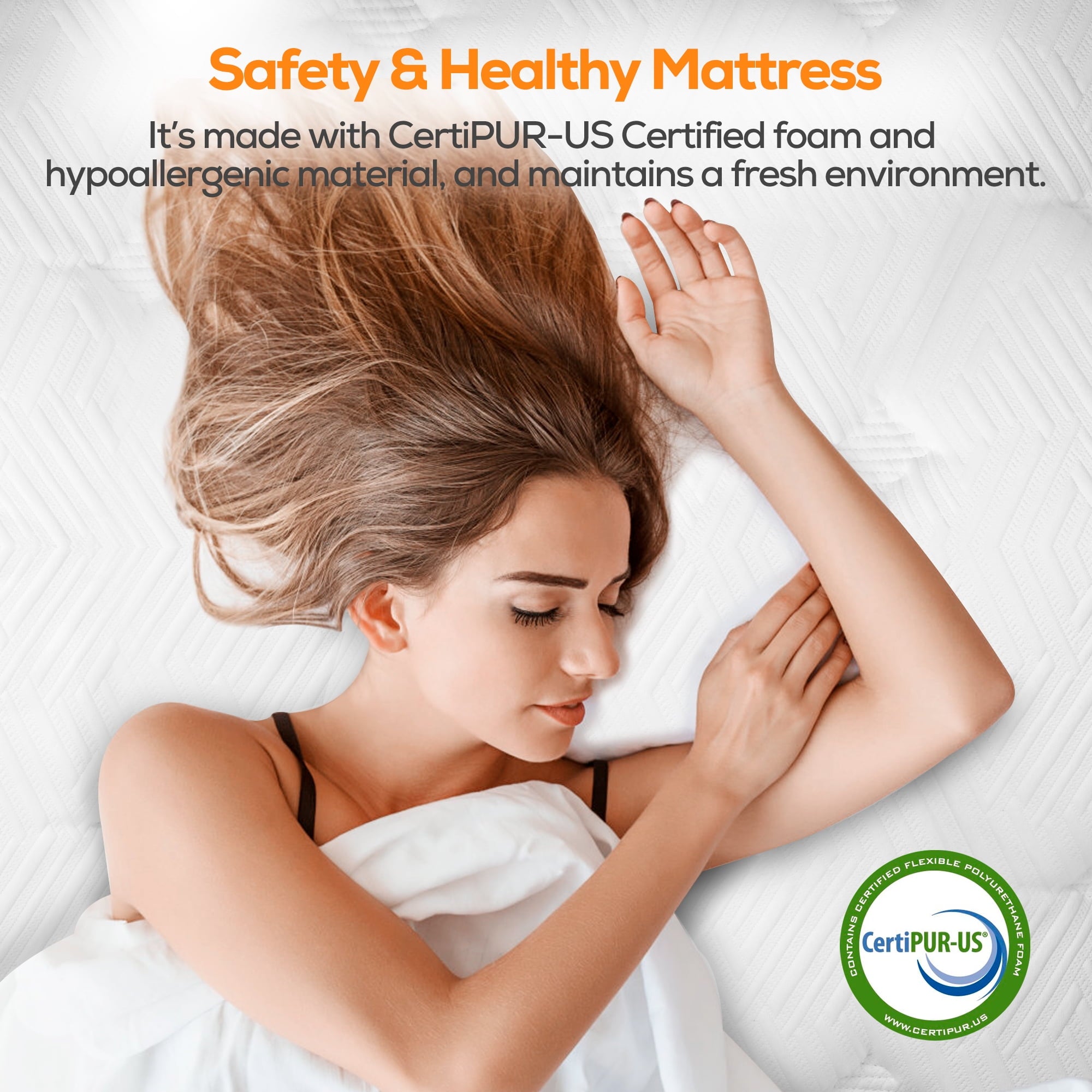 13 inch Memory Foam Innerspring Hybrid Mattress in a Box. Breathable Bed Mattress with CertiPUR-US Certified Foam for Sleep Supportive & Pressure Relief. King