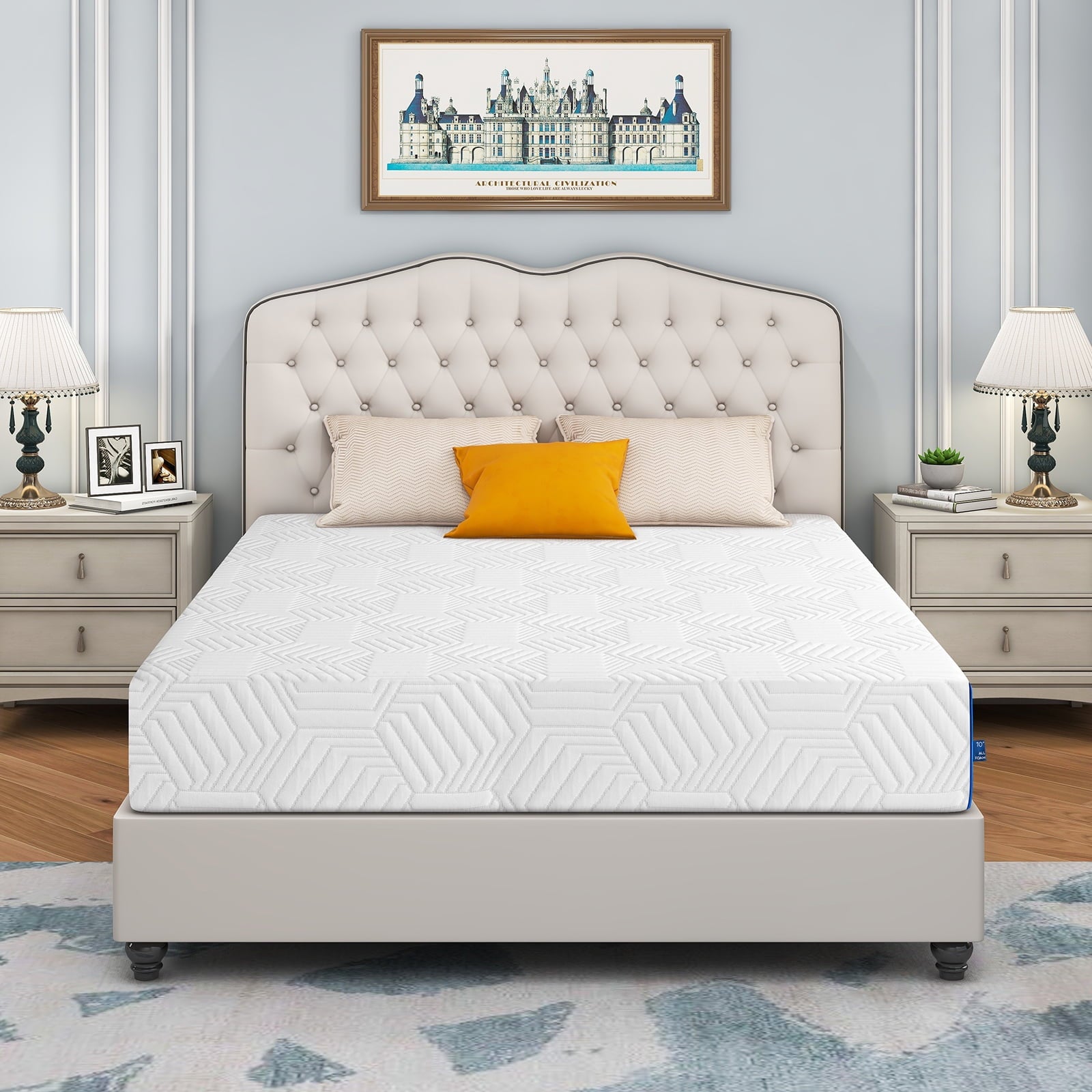 Size Mattress. 10 inch Gel Memory Foam Mattress Mattress in a Box. for a Comfort Sleep & Pressure Relief. Medium Firm Feel with Motion Isolating