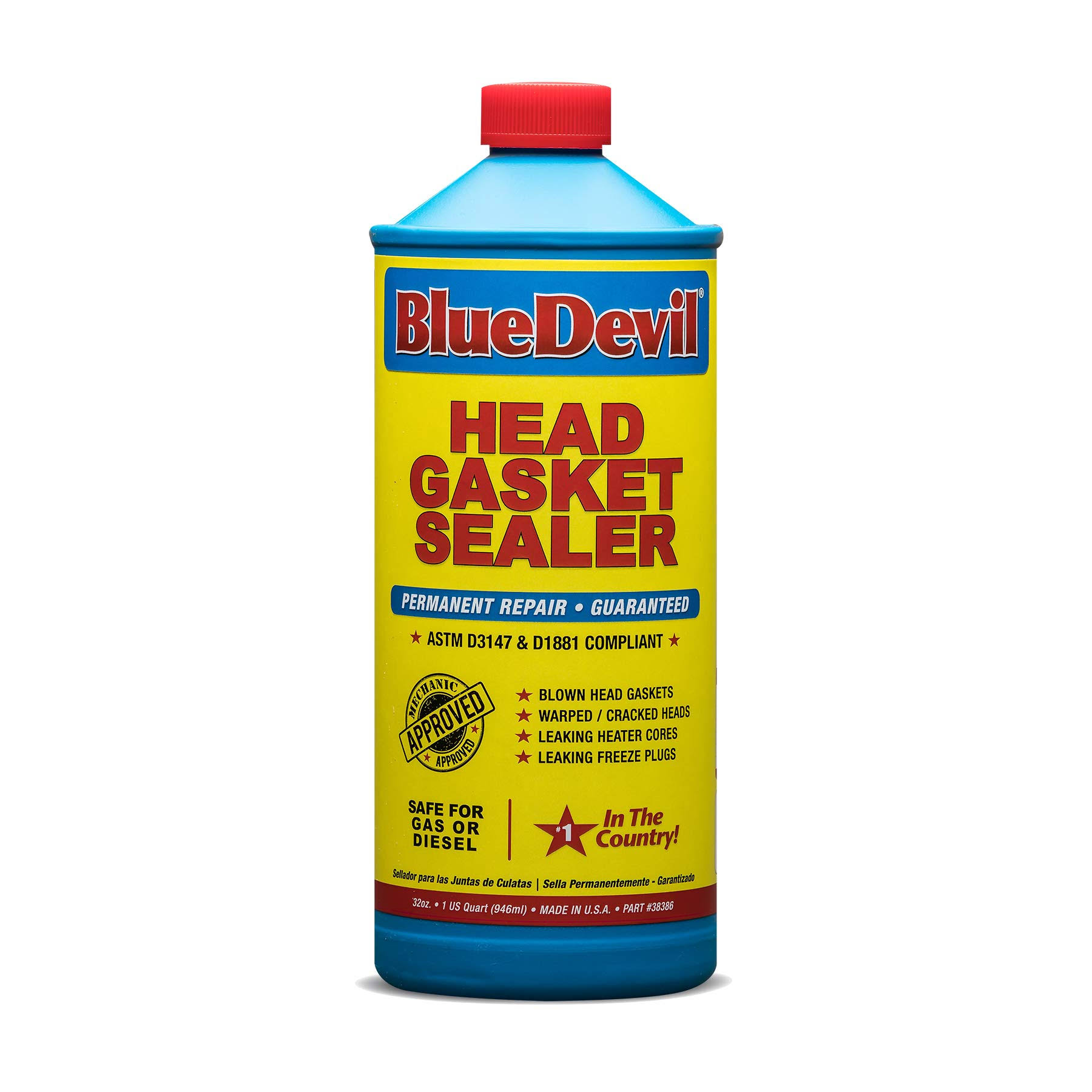 Bluedevil Products 38386 Head Gasket Sealer - 1 Quart (Pack of 6)