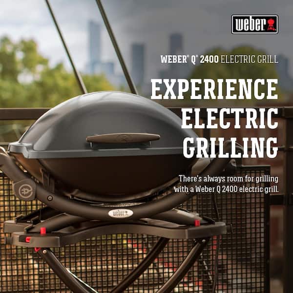Q 2400 1-Burner Portable Electric Grill in Gray