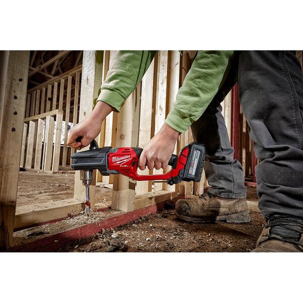 M18 FUEL GEN II 18-Volt Lithium-Ion Brushless Cordless 1/2 in. Hole Hawg Right Angle Drill with M18 FUEL Hackzall
