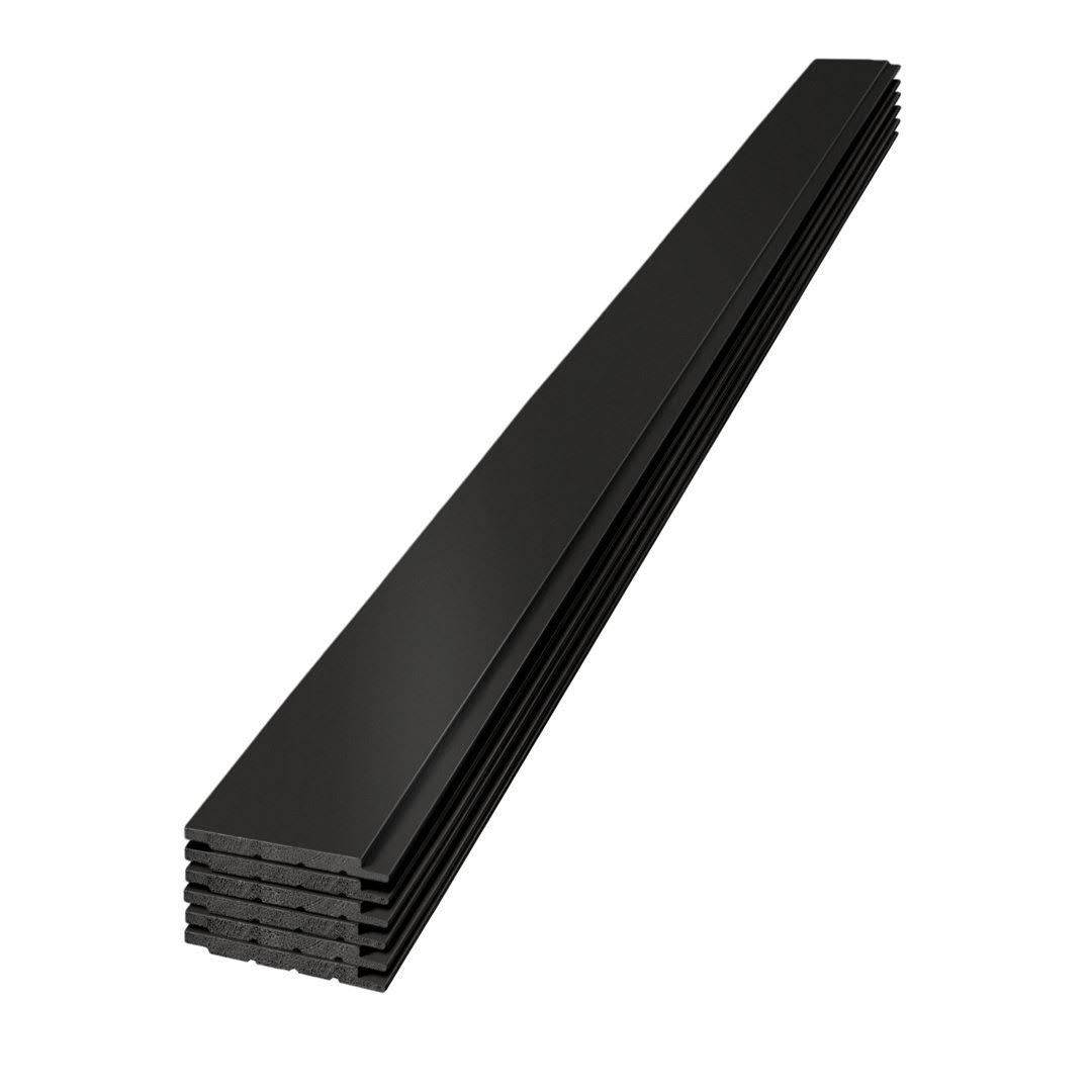 UFP-Edge 1 in. x 6 in. x 8 ft. Timeless Midnight Black Smooth Pine Nickel Gap Shiplap Board (6-pack)