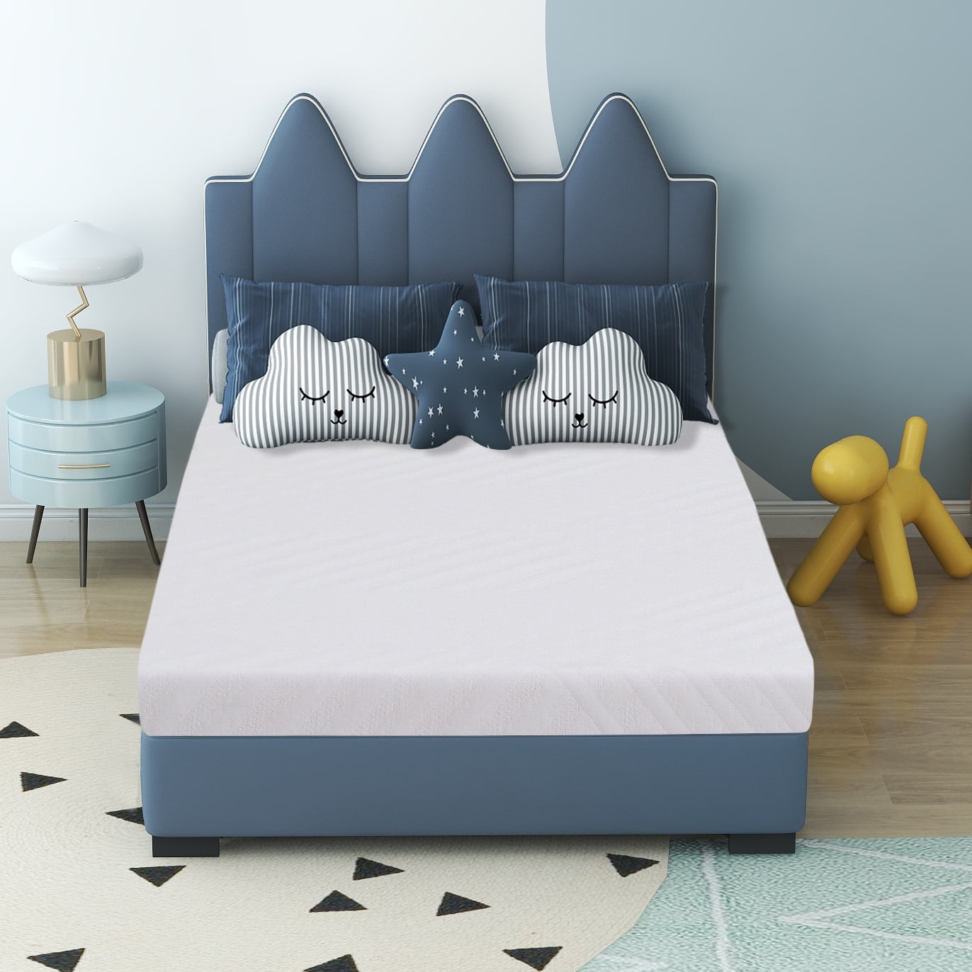 Mattress.6 inch Gel Memory Foam Mattress in a Box with Graphene Fabric Cover