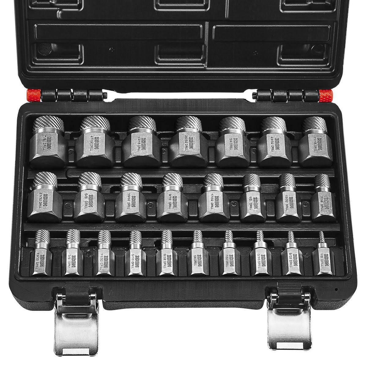 Icon 58699 Multi-Spline Screw Extractor Set, 25-Piece