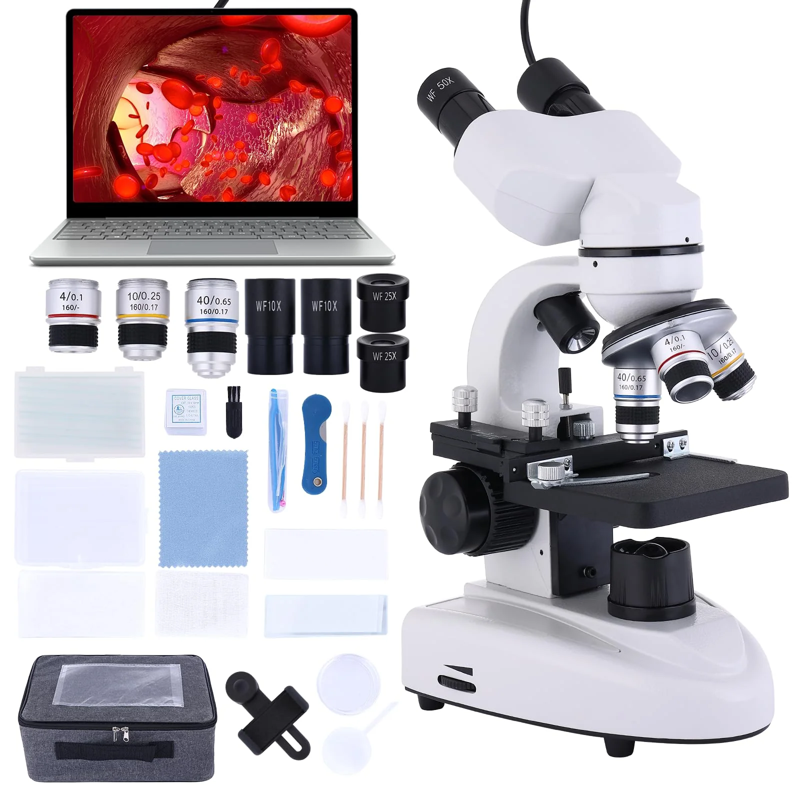 Poothoh Binocular Compound Microscope 40X-2000X