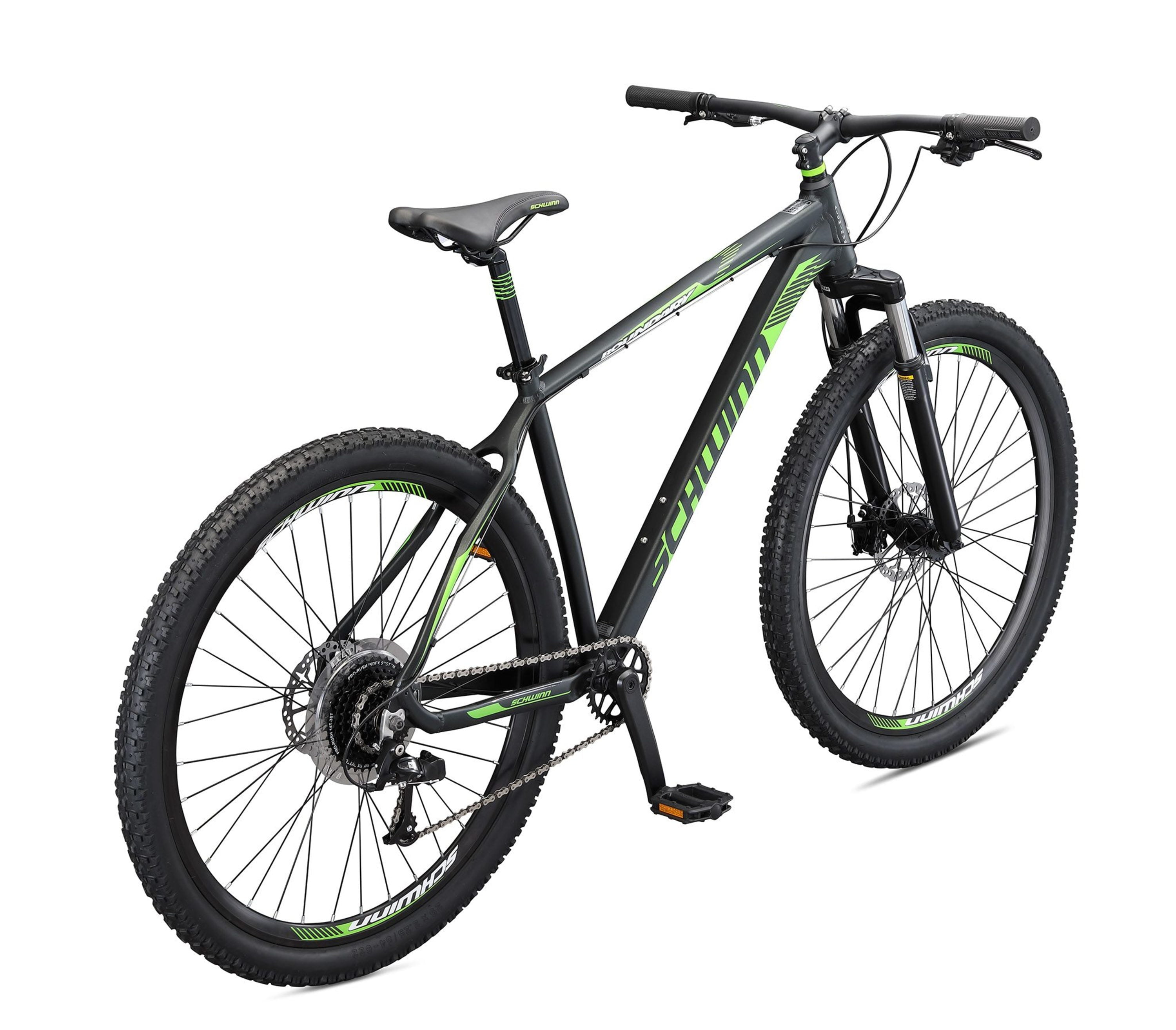 29-in. Boundary Mens Mountain Bike. Black and Green