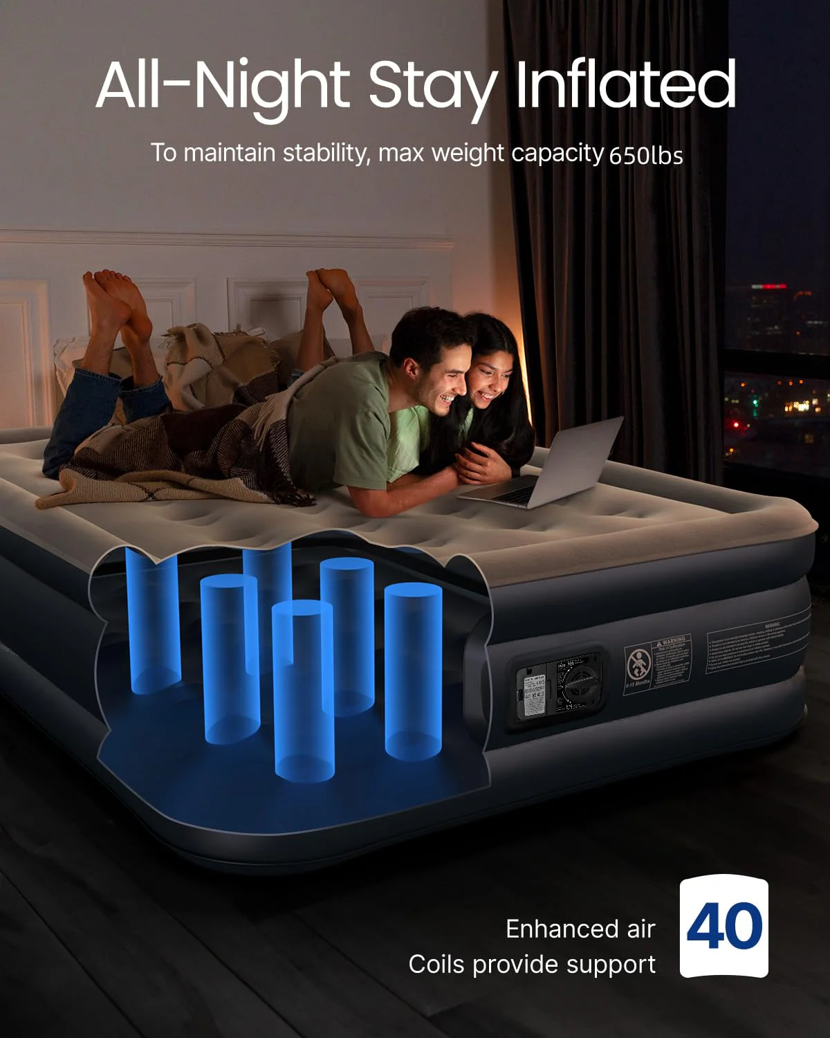 iDOO Queen Air Mattress with Built in Pump