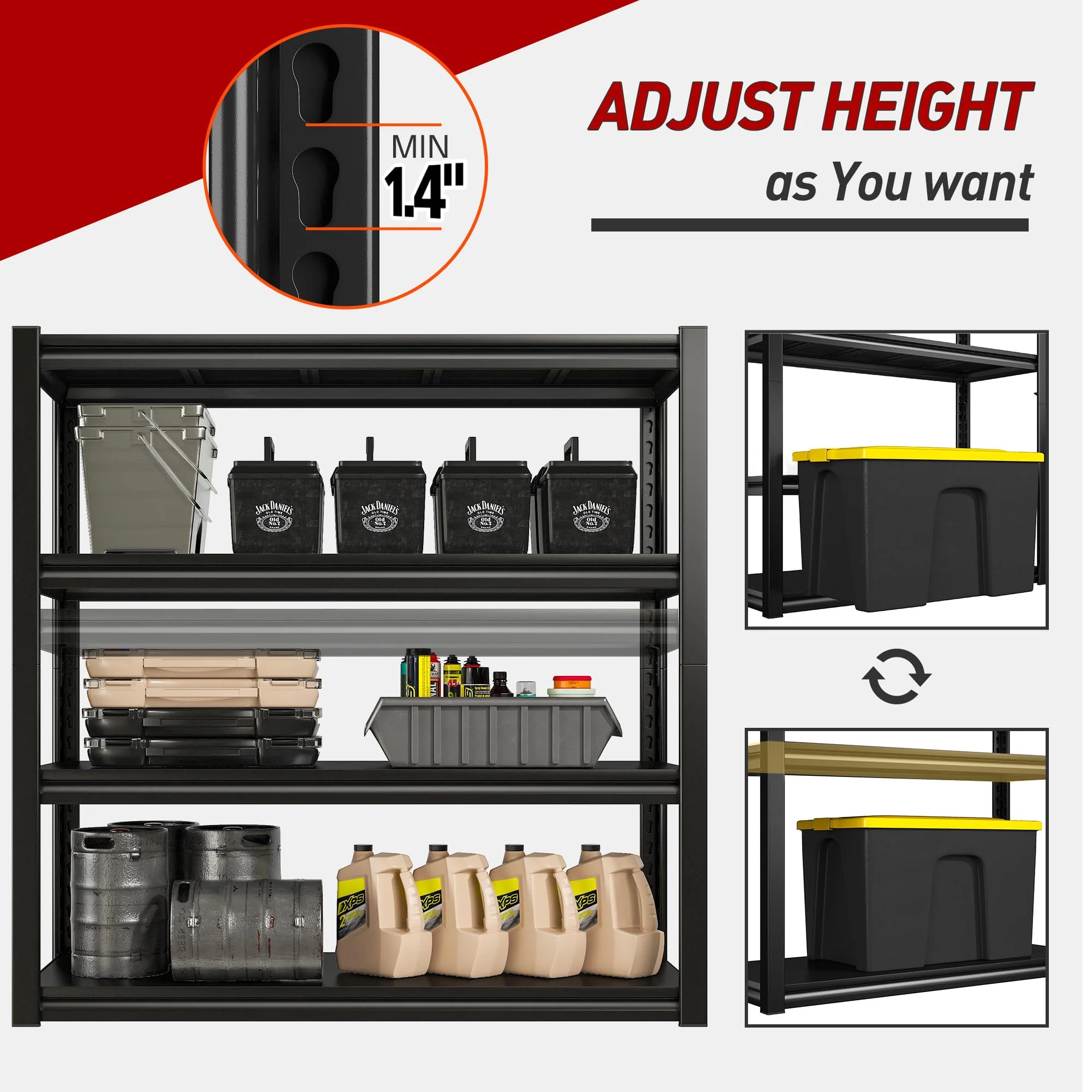 Raybee 40 Wide Garage Shelving Heavy Duty
