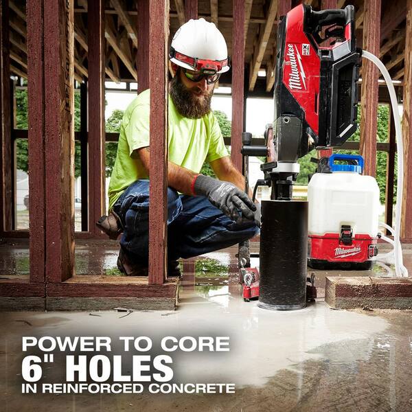 MX FUEL Lithium-Ion Cordless Handheld Core Drill Kit with Stand. 2 Batteries and Charger