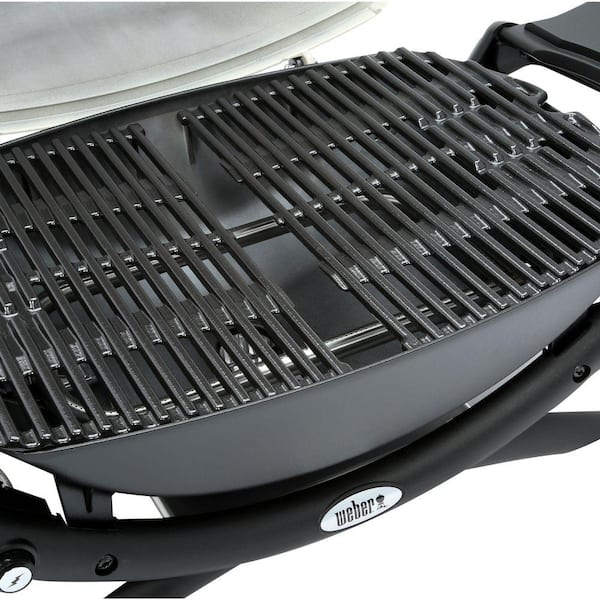 Q 2200 1-Burner Portable Propane Gas Grill in Titanium with Built-In Thermometer