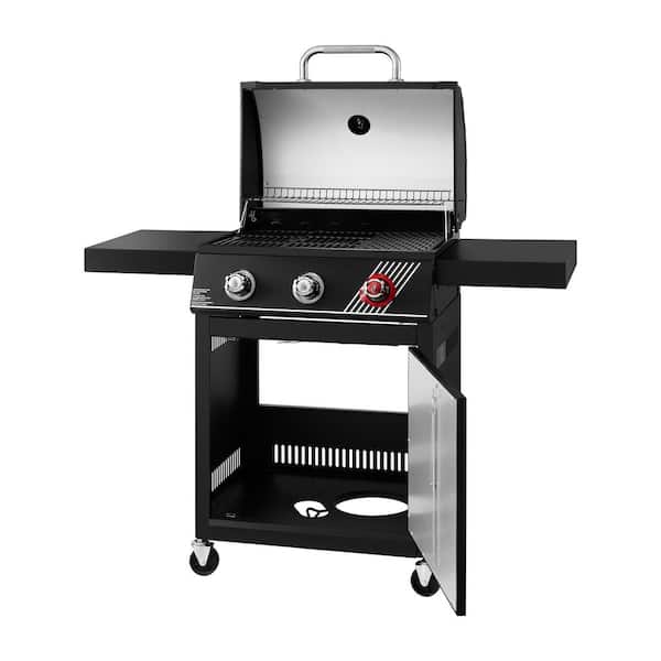 3-Burner Propane Gas Grill in Matte Black with TriVantage Multifunctional Cooking System