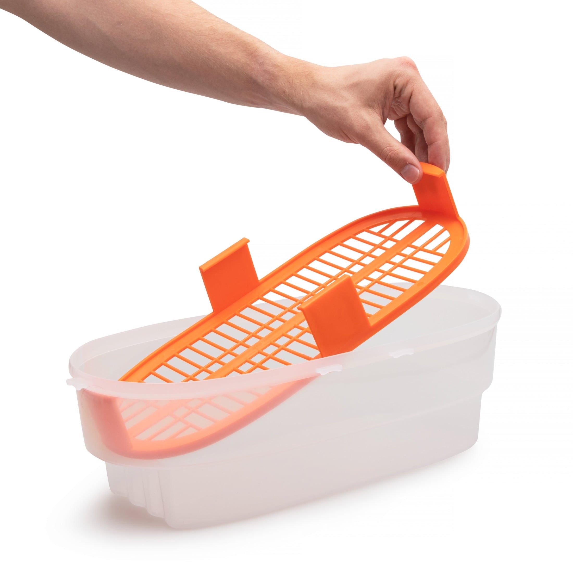 Products Corp Easy Breader Batter Bowl All-in-1 Mess Breading Station Tray Snap-Shut Lid with Silicone Ring For Coating Fried or Baked Food With Deep Fry Cooking Thermometer