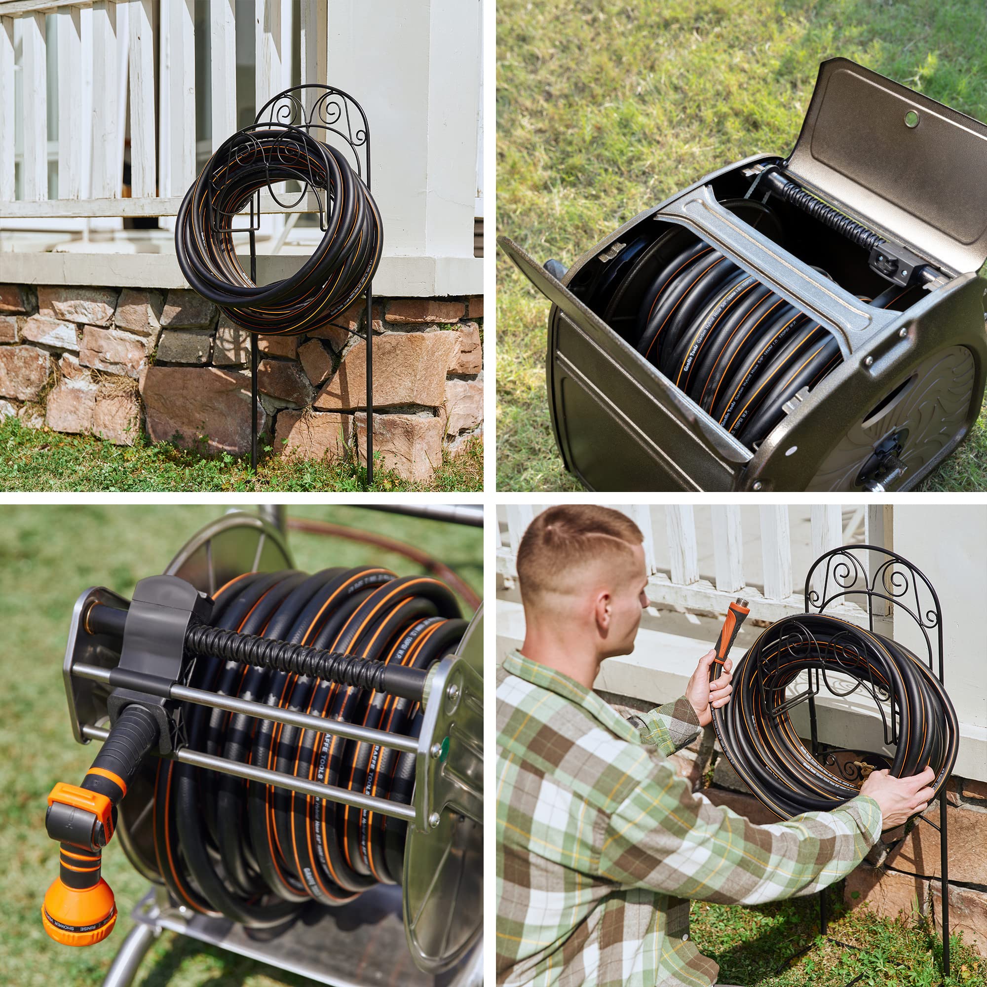 Giraffe Tools Garden Hose 100ft x 5/8 with Swivel Handle