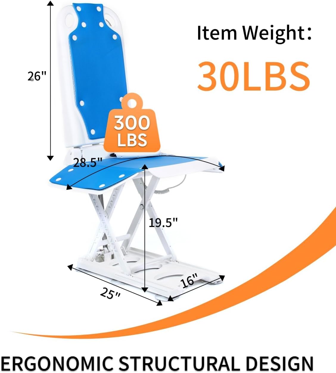 Electric Chair Lift. Get Up from Floor. Floor Lift for Elderly. Can be Raised to 20. Help You Stand Up Again. Support Up to 300 LBS. Item Weight 30 LBS